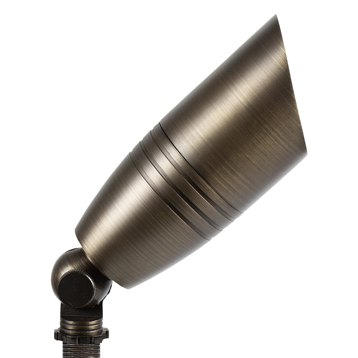6 Pack Solid Brass Uplight Spotlight Fixtures - 12V Low Voltage Waterproof Outdoor Landscape Lighting with Ground Spike Stand - Perfect for Garden, Pathway, and Tree Accent Lighting
