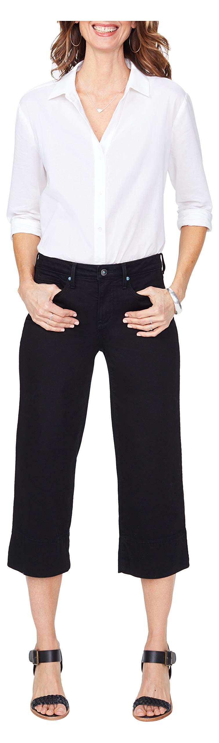 NYDJ Women's Wide Leg Capri Jeans - Comfortable Stretch Denim Pants for Casual Wear & Everyday Outfits | Perfect for Work, Shopping & Weekend Relaxation