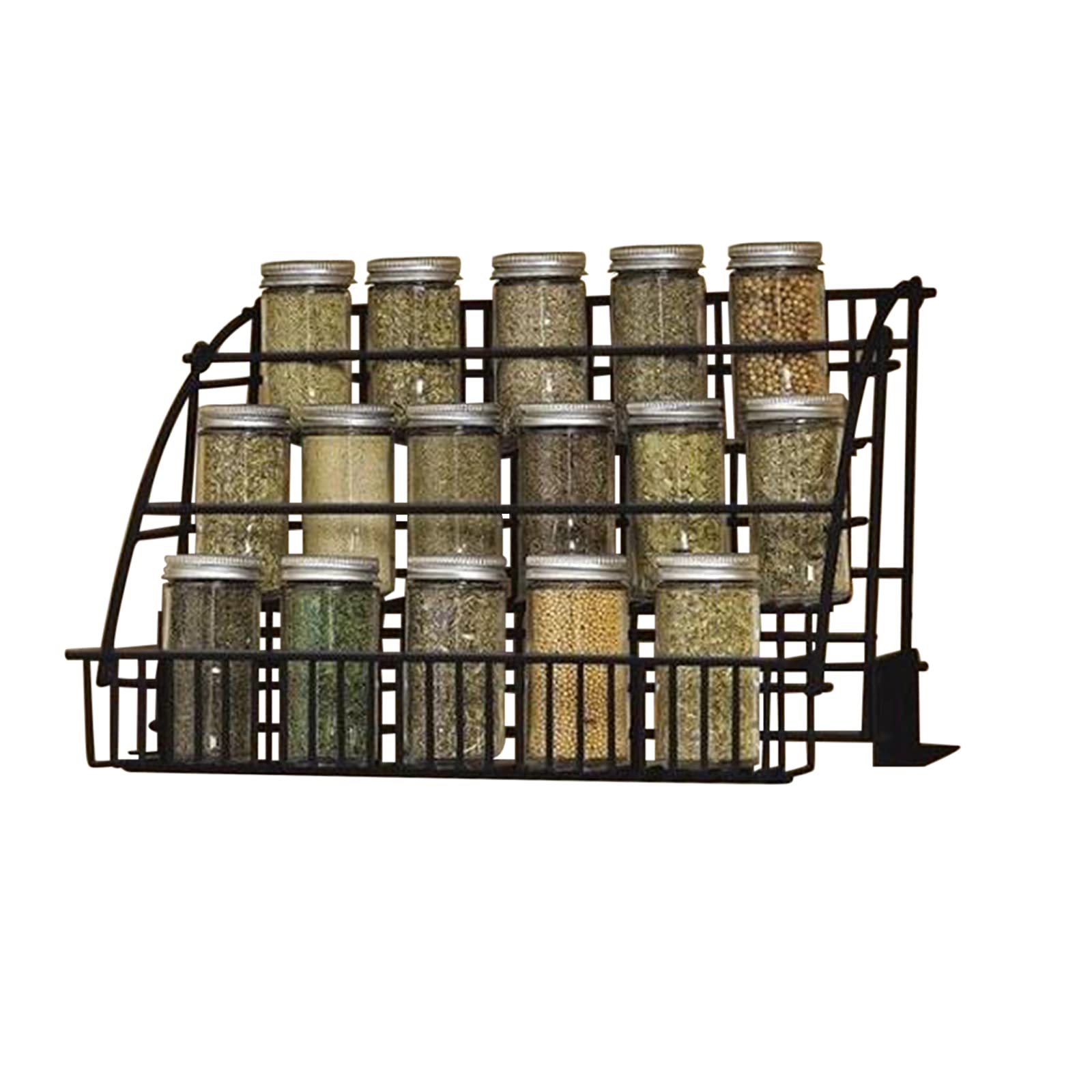 YIYIBYUS Expandable 3-Tier Kitchen Organizer - Space Saving Metal Pantry Shelf for Spices, Jars & Condiments - Retractable Storage Rack for Small Kitchens, Countertops & Cabinets - Perfect for Organizing Spices, Baking Supplies & Kitchen Essentials