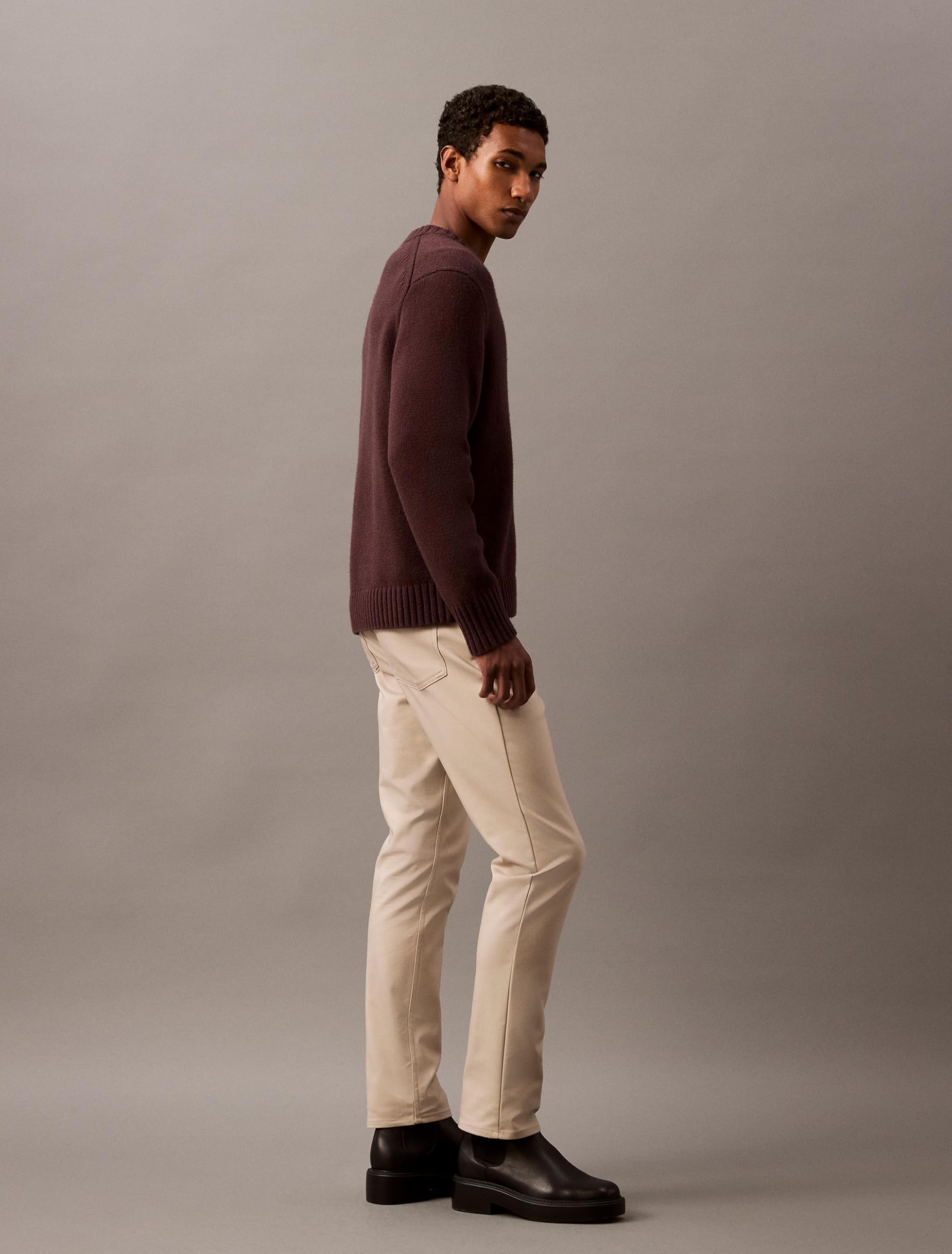 Calvin Klein Men's Move 365 Stretch Slim Fit Wrinkle Resistant Tech Woven Pants | Comfortable Office & Travel Dress Pants for Business Casual Wear