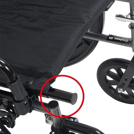 Lightweight Cruiser III Wheelchair with Flip-Back Removable Arms - Portable Mobility Aid for Seniors & Travel | Home Use, Outdoor Activities & Hospital Transport
