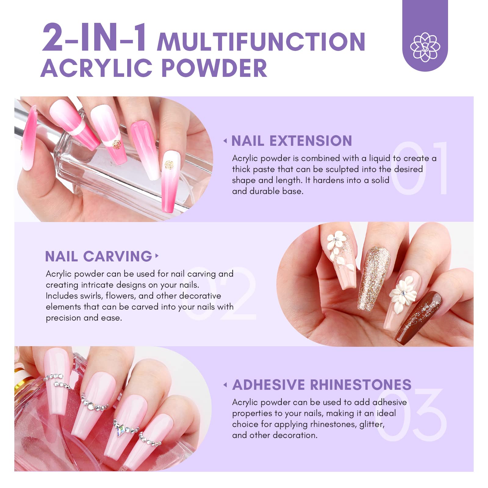 SAVILAND Professional Acrylic Nail Kit with Electric Drill - Clear Pink White Acrylic Powder & Liquid Set, Nail Brush & Tools for Beginners | DIY Nail Extensions & Home Salon Manicures | Perfect for Nail Art, French Tips & Gel Polish Application