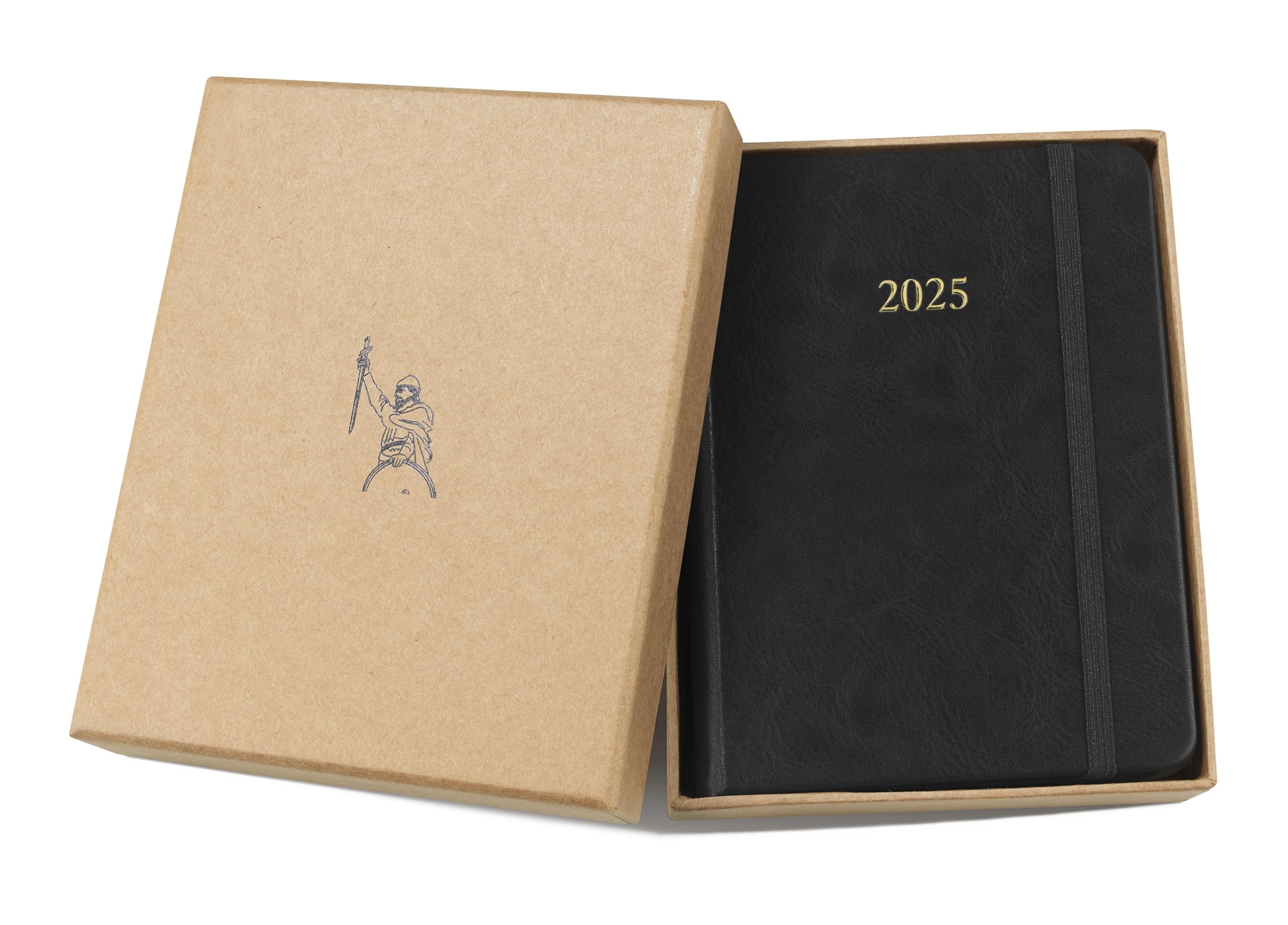 Wykeham's Executive 2025 Daily Planner & Journal - Premium Leather Cover, 4.5×3.5 Inch Compact Size, Perfect for Business Professionals, Students & Productivity Tracking (Black) - Ideal for Office, School & Travel Organization