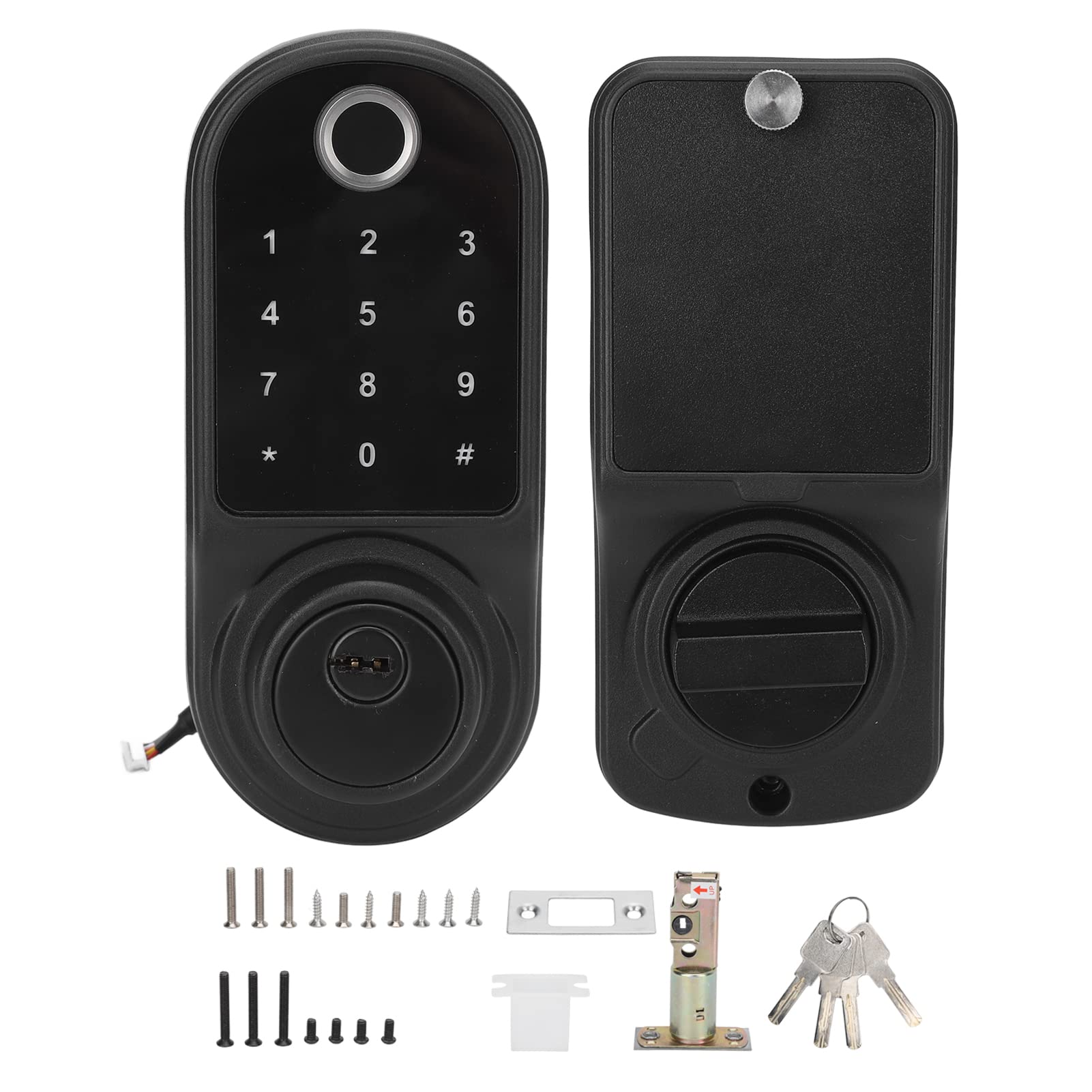 PUSOKEI Smart Deadbolt - Fingerprint & Keypad Electronic Door Lock with Bluetooth, Keyless Entry, App Control, Ekeys Sharing & Auto Lock | Secure Smart Lock for Homes, Apartments & Hotels | Ideal for Vacation Rentals & Smart Home Security