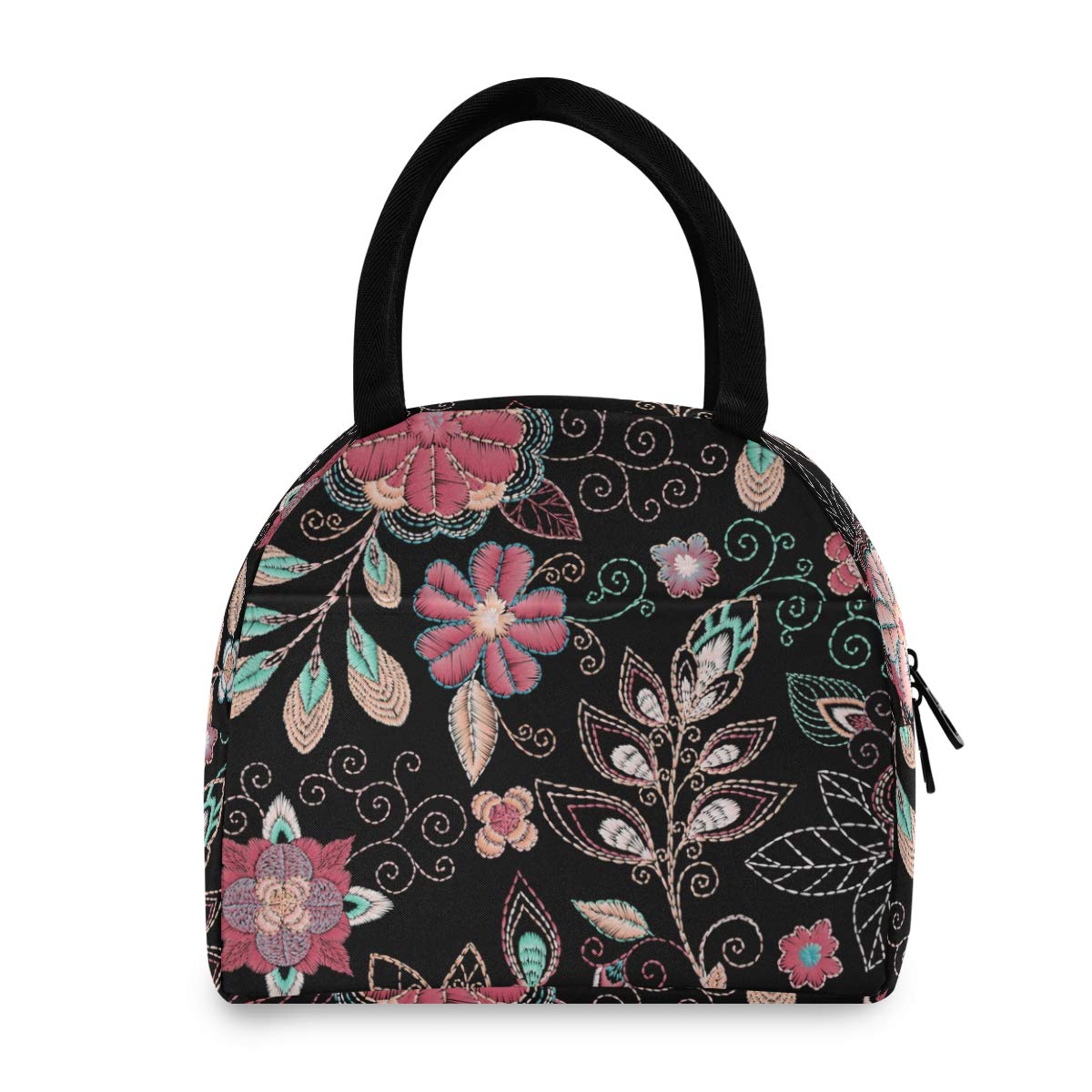 Husky Boho Insulated Lunch Box - Portable Cooler Bag for Women & Adults, Leak-Proof Thermal Lunch Tote for Work, School, Picnic & Outdoor Activities