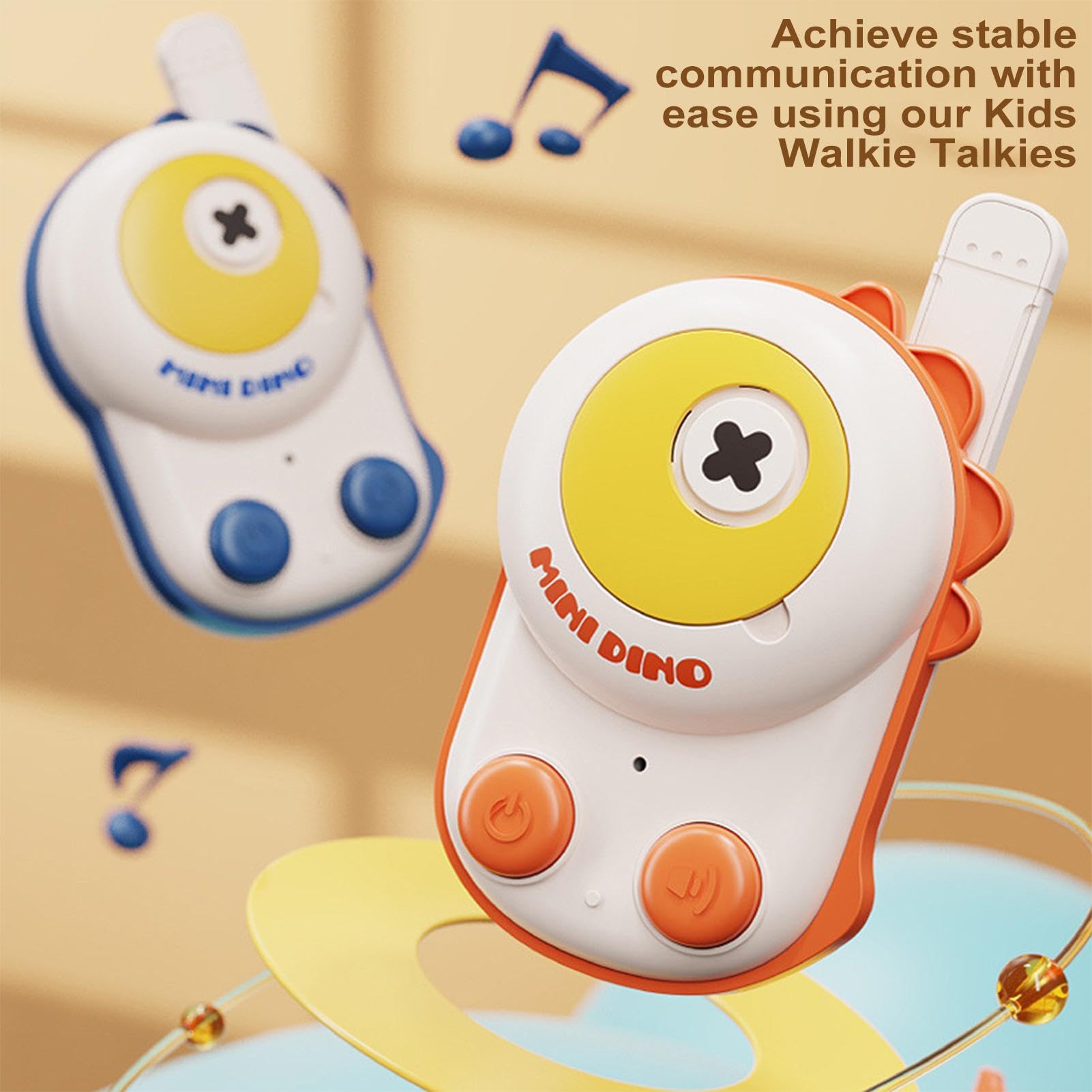 Universal Electric Walkie Talkies for Kids - 2 Pack Reusable Two-Way Radios, Dinosaur-Themed Outdoor Toys, Perfect Christmas Birthday Gifts for Boys & Girls - Ideal for Camping, Hiking and Backyard Adventures