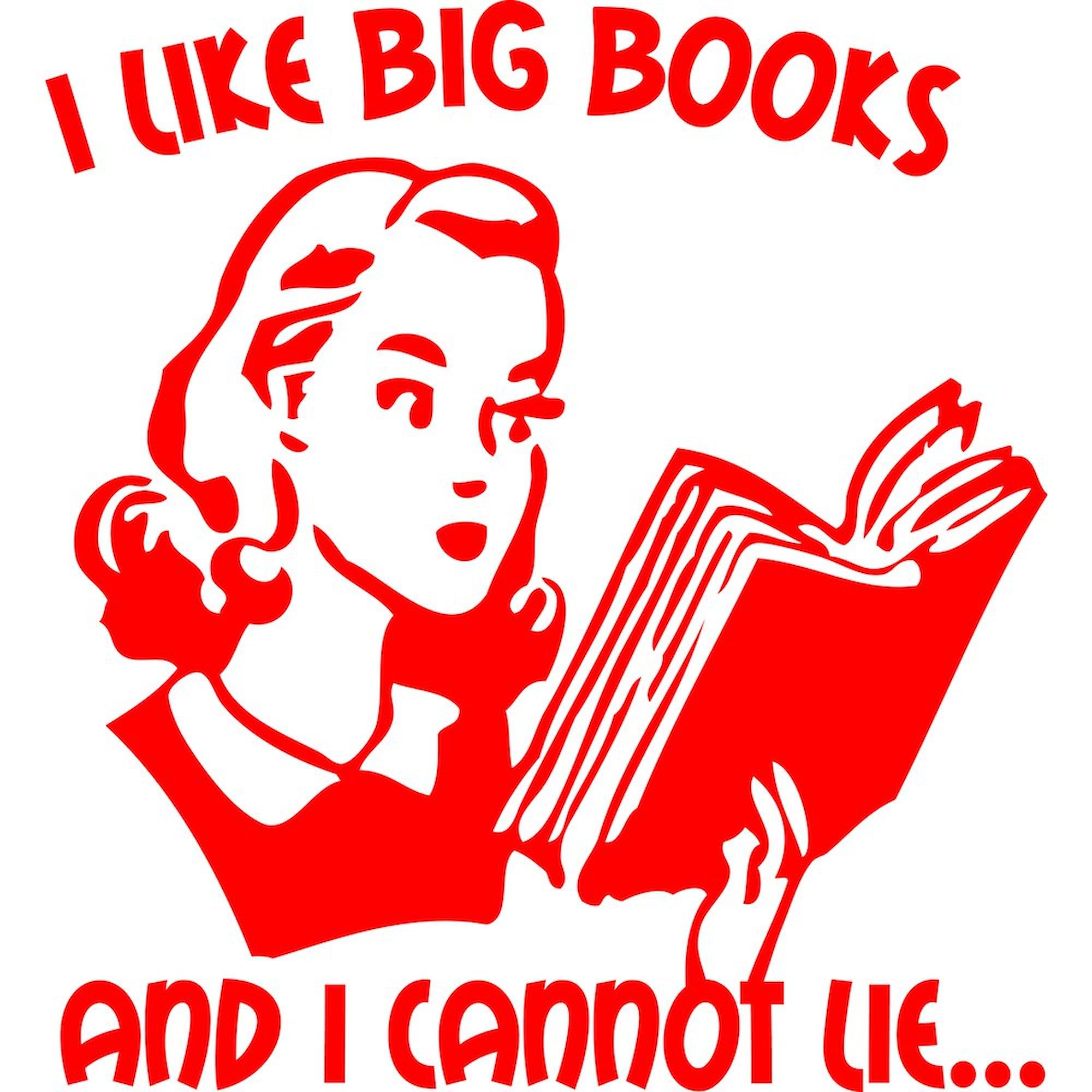 Big Books Rectangle Bumper Sticker - Vinyl Car Decal for Vehicles, Laptops & Windows - Durable, Weatherproof Decoration for Book Lovers & Readers
