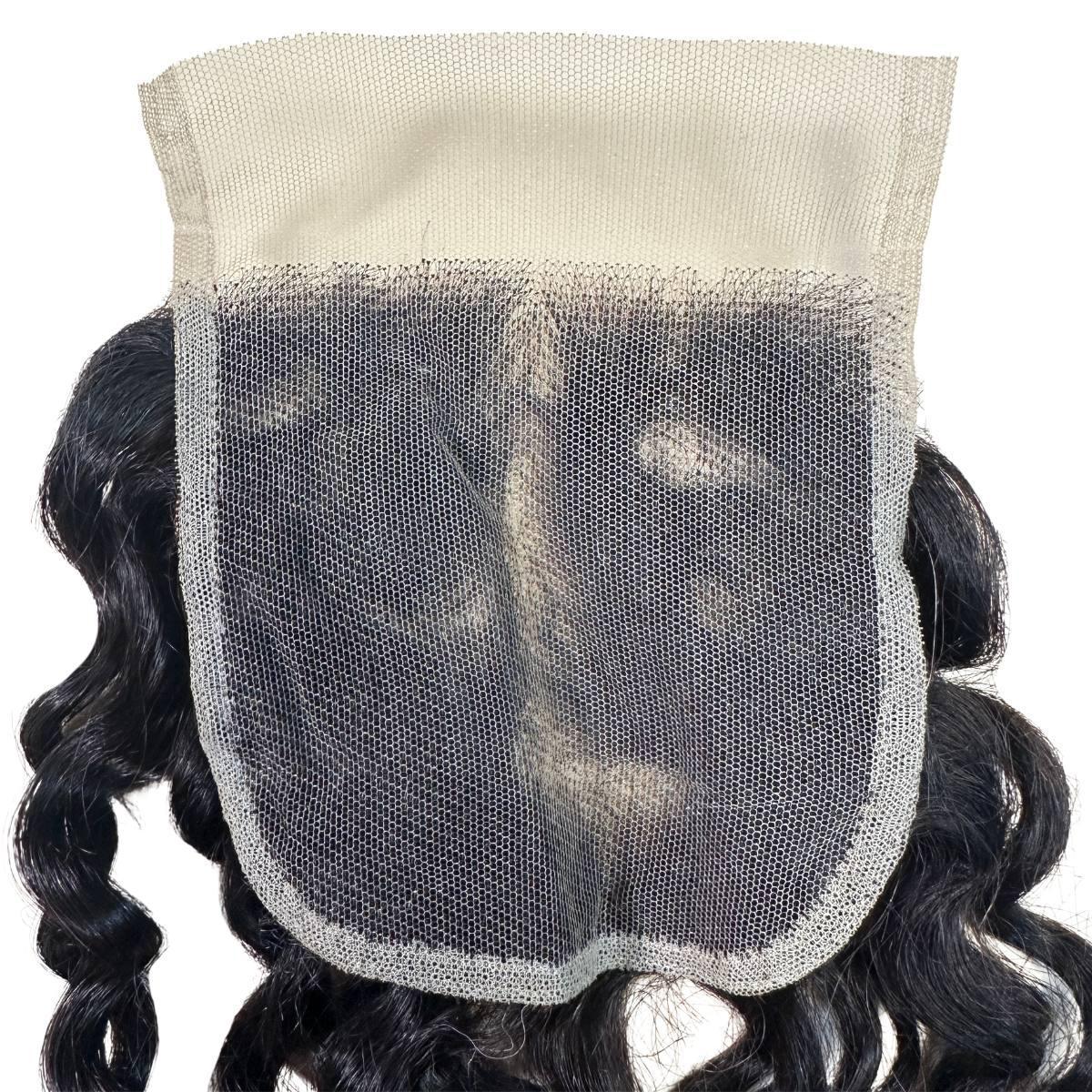 Spanish Wave 4x4 Transparent Lace Human Hair Closure - 100% Virgin Brazilian Hair for Black Women | Perfect for Sew-in Weave, Ponytails & Protective Hairstyles