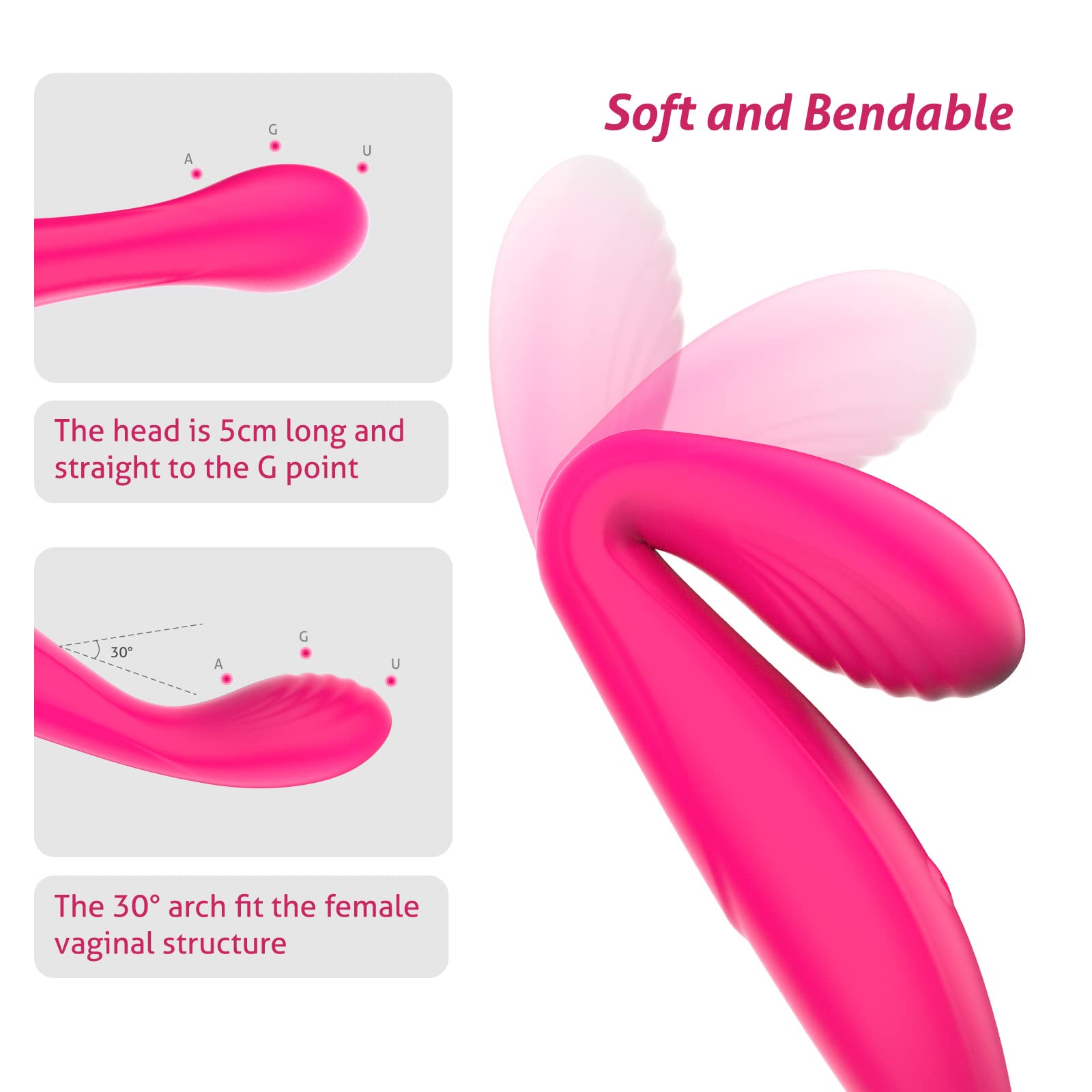 G Spot Vibrator & Clitoral Stimulator for Women - Jrueden Finger Shaped Adult Toy with 10 Vibration Modes, Quiet & Powerful Female Sex Toy - Perfect for Solo Play, Couples & Sensual Massage