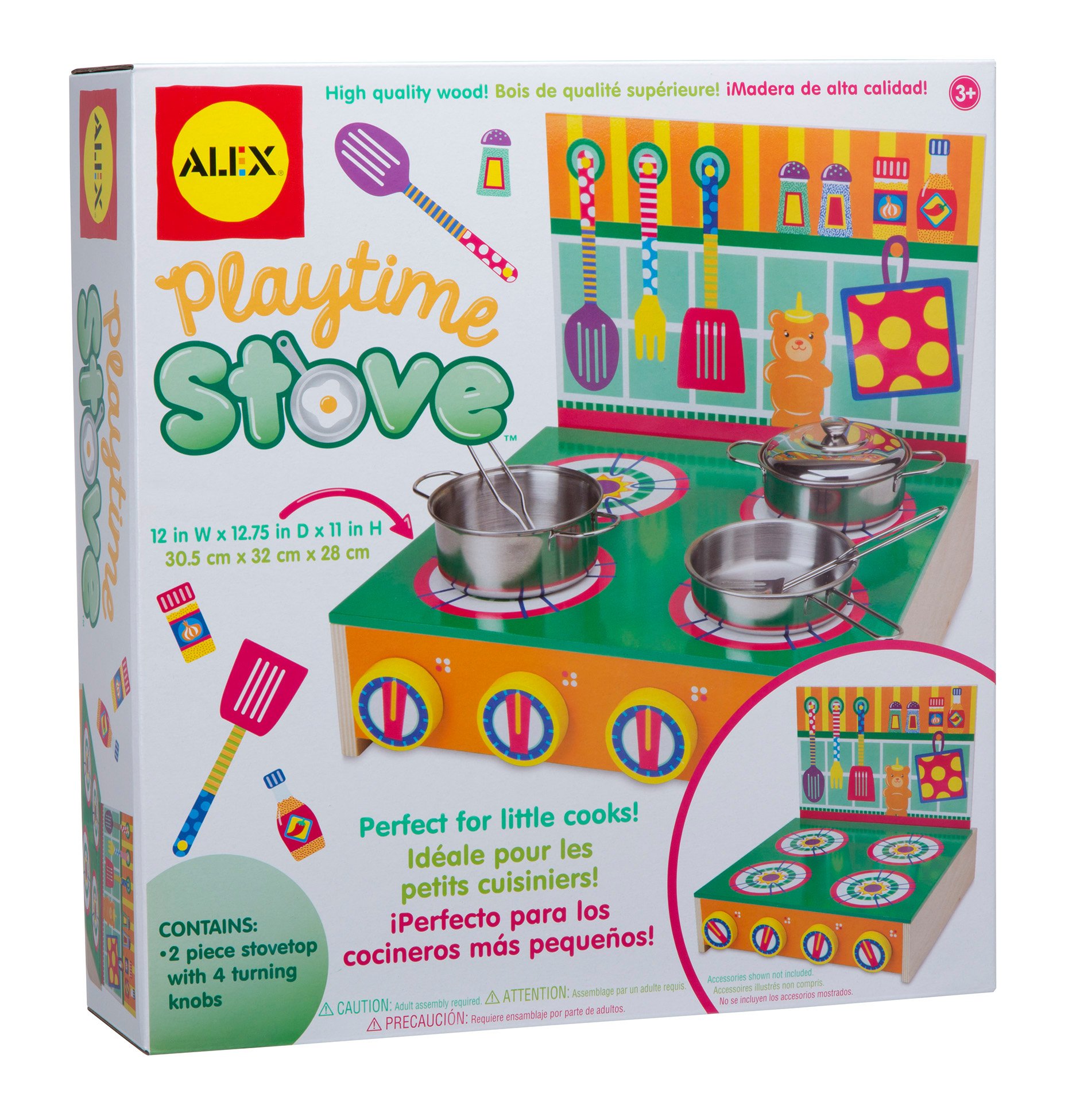 ALEX Toys Playtime Stove - Kids Pretend Play Kitchen Set with Realistic Cooking Sounds & Accessories - Perfect for Imaginative Play, Birthday Gifts & Preschool Learning Activities
