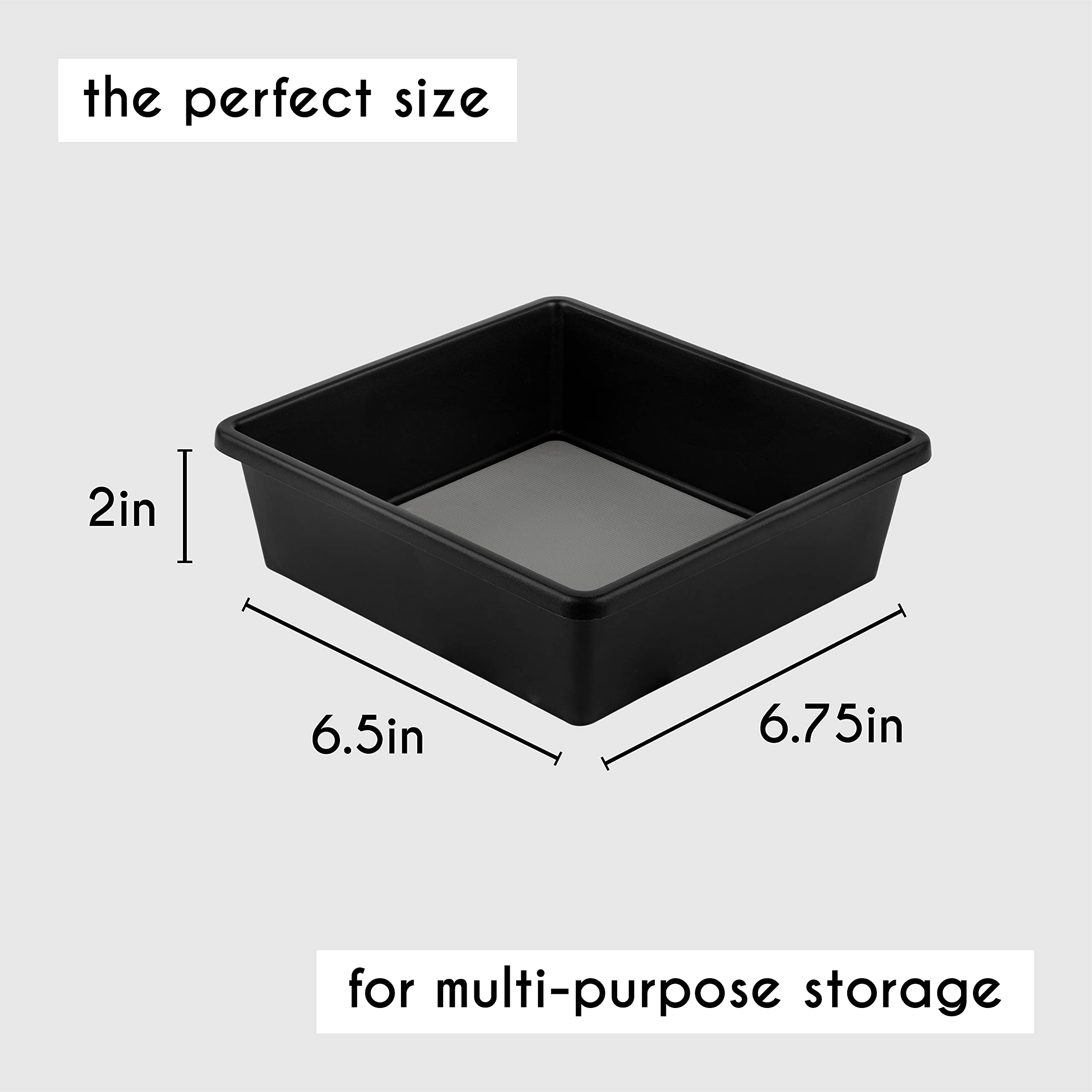 6-Piece Drawer Organizer Set for Office, Kitchen, Desk & Junk Drawers - Storage Trays for Utensils, Makeup, Office Supplies & Small Items - Space Saving Home Organization Solution