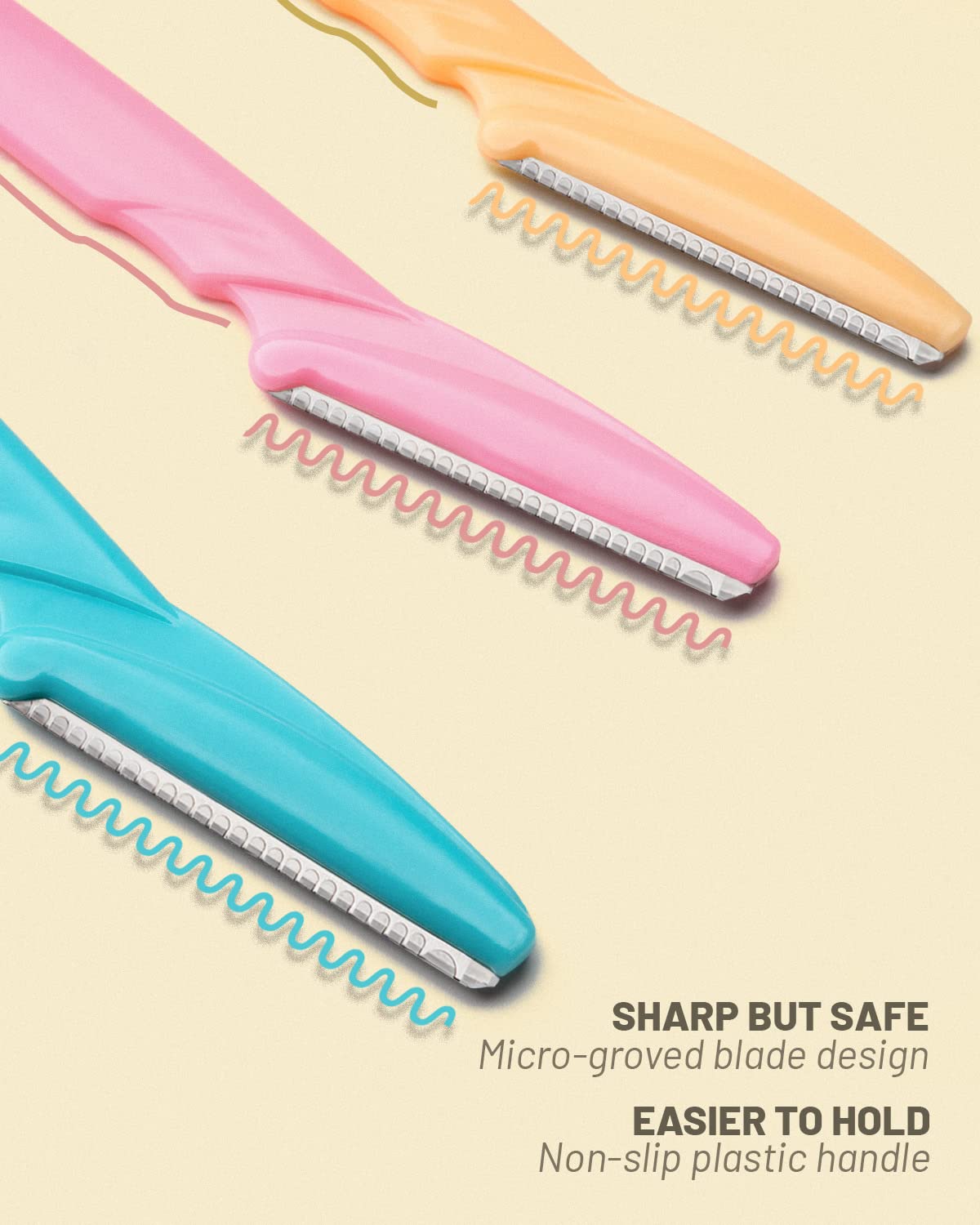 12 Pack Professional Eyebrow Razors for Women - Dermaplaning Face Razor for Facial Hair Removal - Perfect for Eyebrow Shaping & Peach Fuzz Removal at Home or Salon