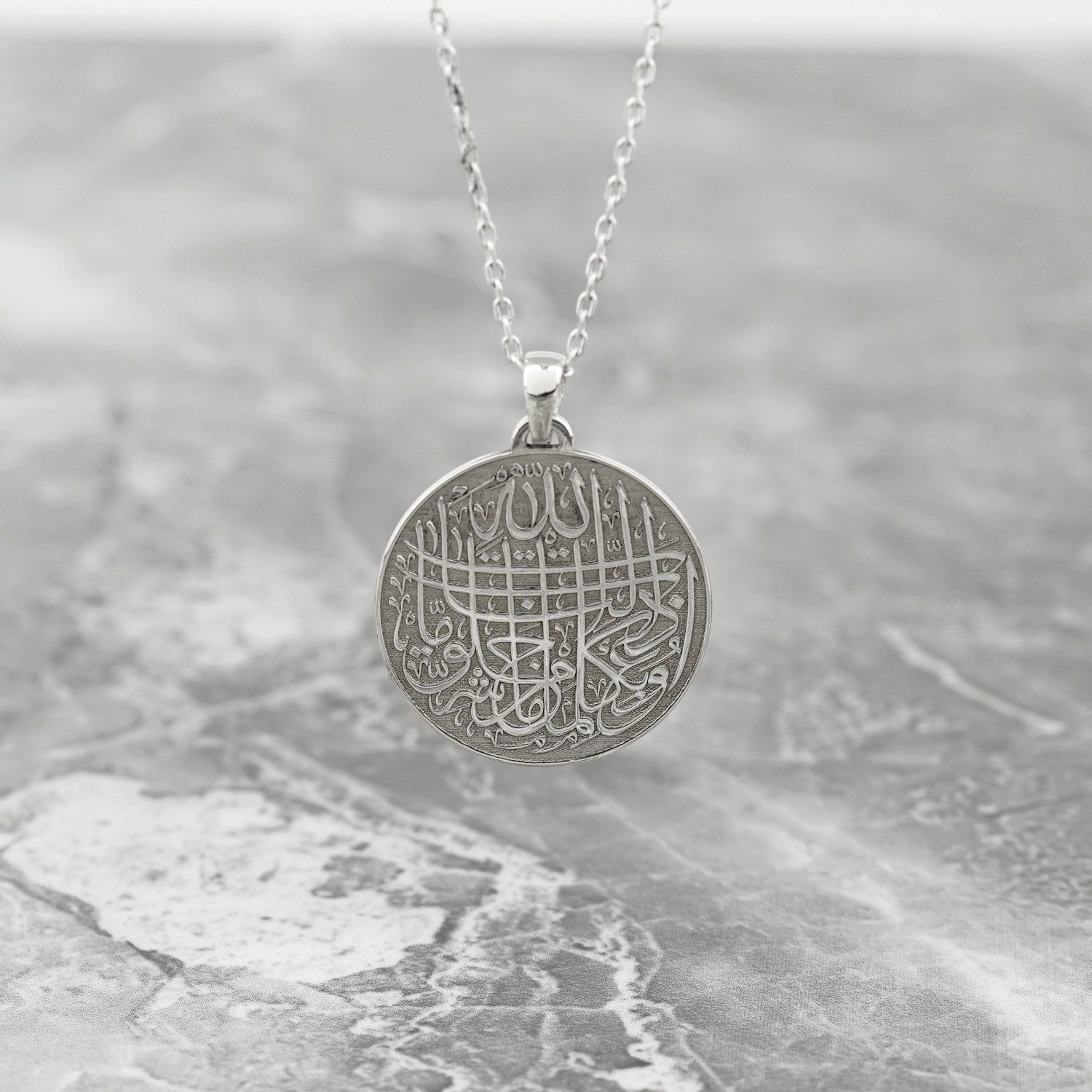 Evil Eye Protection Dua Muslim Jewelry - 18K Gold Plated Silver Pendant Necklace for Women & Men | Spiritual Gift for Eid, Ramadan & Daily Wear