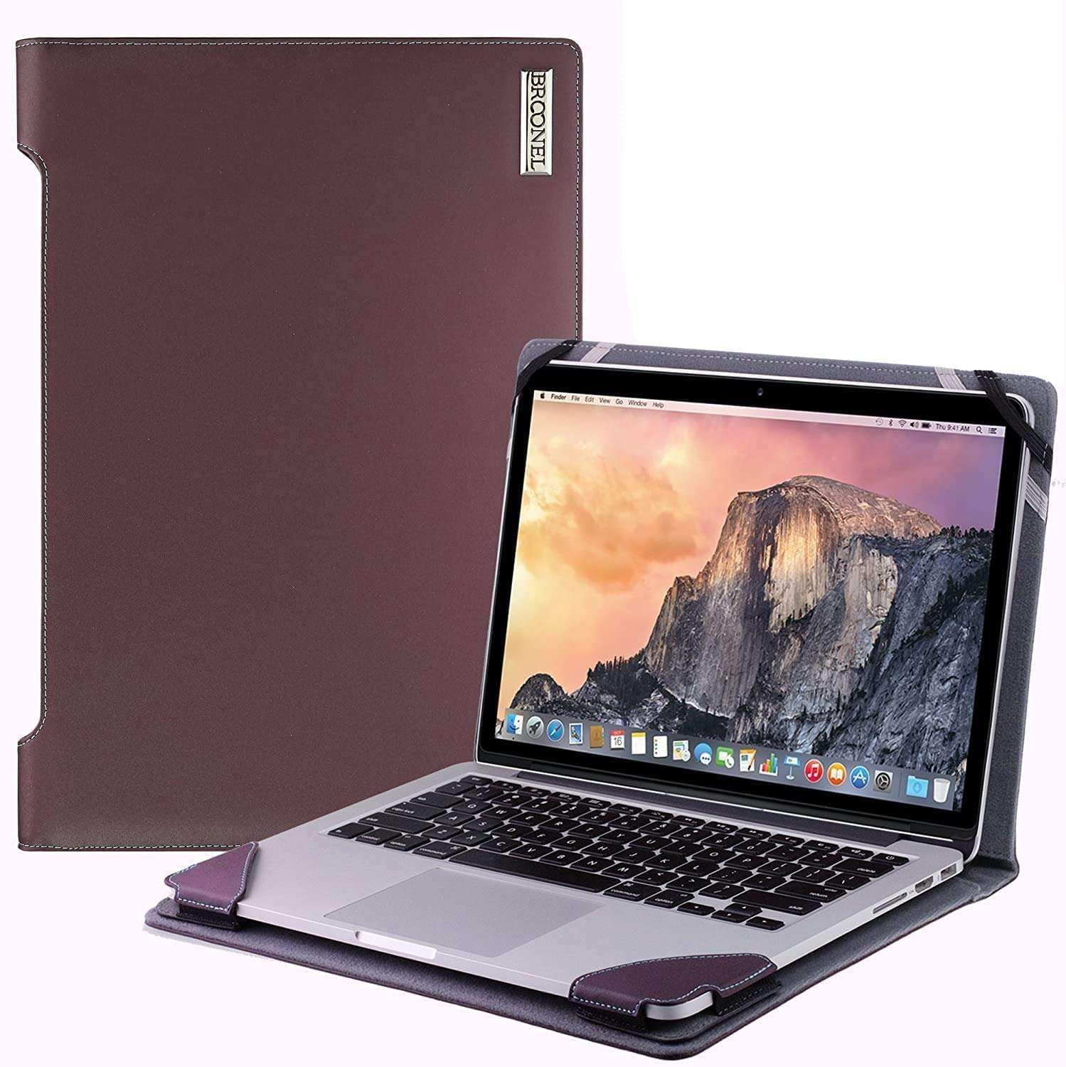 Broonel Profile Series Purple Leather Laptop Case for 11.6 Inch HD Laptops - Premium Protective Sleeve for Jumper & Other Ultrabooks - Perfect for Work, Travel & School