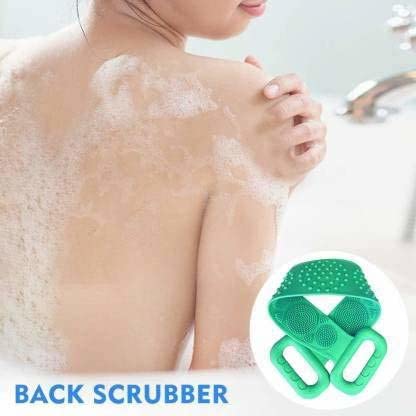 Premium Silicone Bath & Body Brush - Extra Large 70cm Back Scrubber for Deep Exfoliation (Green) | Ideal for Shower, Spa & Relaxing Self-Care Routine