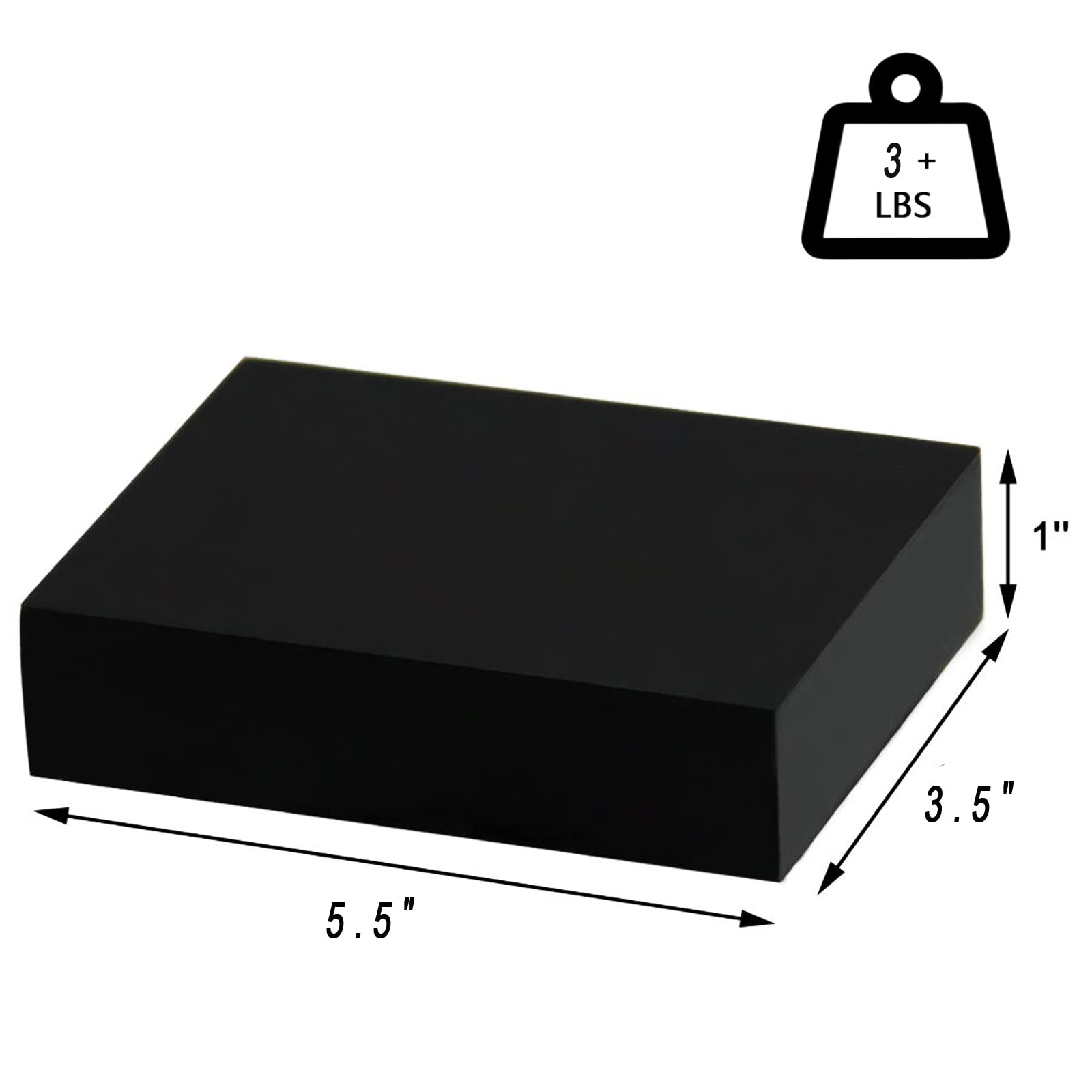 HAO 6 Inch Small Floating Shelf Set of 3 - Wall Mounted Mini Hanging Display Shelves for Living Room, Bedroom, Bathroom - Black | Perfect for Organizing Decor, Books & Essentials in Small Spaces