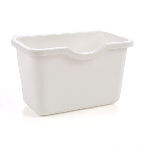 Hanging Trash Can for Kitchen Cabinet Door - Plastic Waste Bin & Garbage Bowl with Basket - Perfect for Small Spaces, Under Sink & RVs
