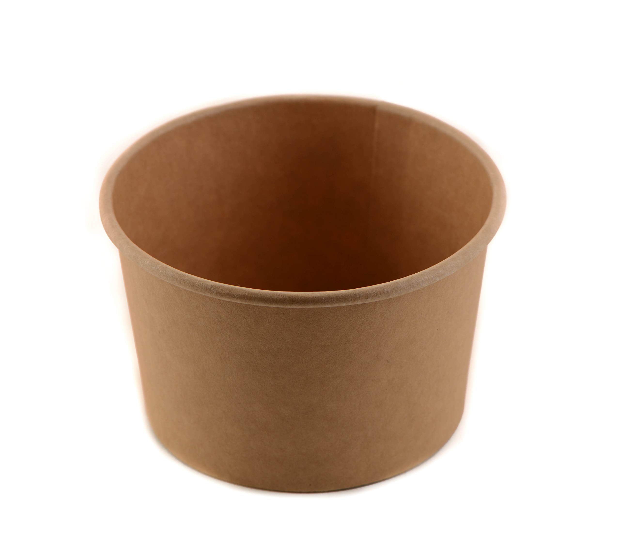 500 Pack 12 oz Disposable Kraft Paper Soup Bowls with Lids - Eco-Friendly Microwave Safe Takeout Containers for Ice Cream, Frozen Yogurt, Restaurant Food Storage & Meal Prep | Perfect for Catering, Parties & Home Use