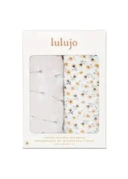 Lulujo 2-Pack Soft Cotton Baby Swaddle Blankets - Breathable & Comfortable for Newborns, Infants - Perfect for Swaddling, Nursing, Stroller & Car Seat Covers