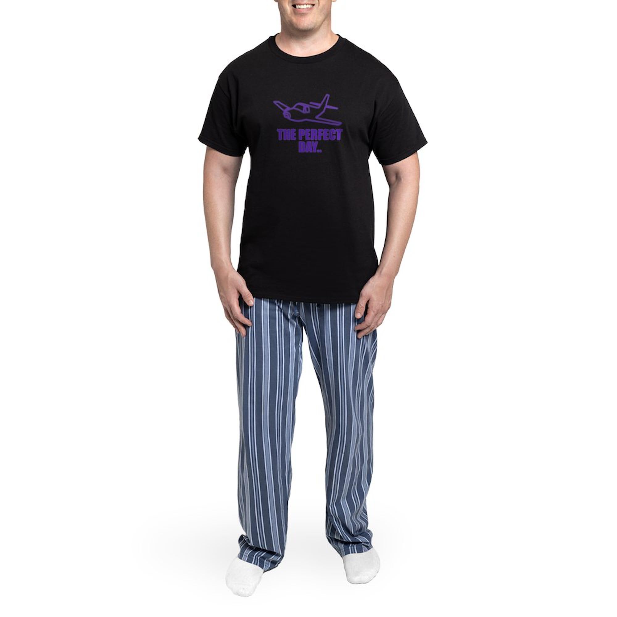 Purple Airplane Pajama Set for Men - Soft & Comfortable Sleepwear PJs - Perfect for Lounging, Travel & Gift Giving