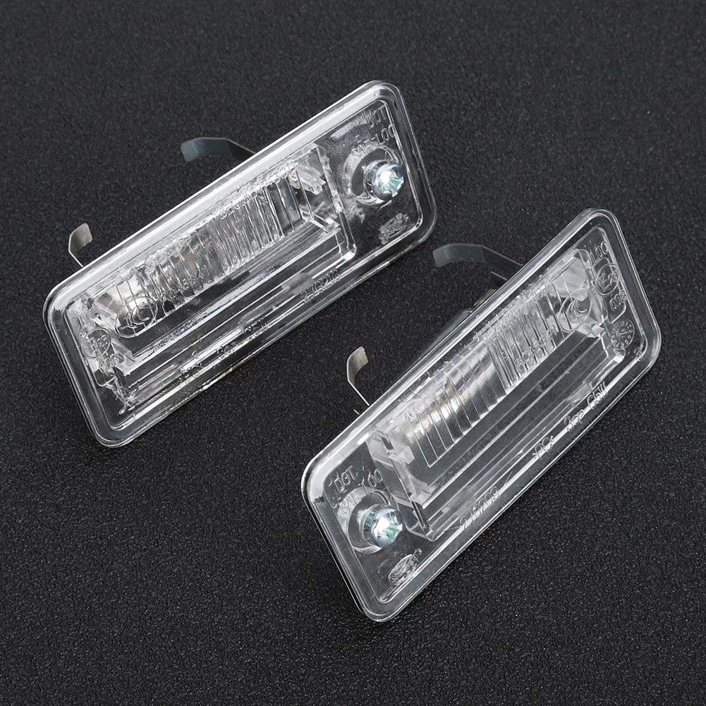 Tbest LED License Plate Light Housing - Pair of 8E0807430A & 8E0807430B - Compatible with Audi A3, C6, D3, RS4 - Waterproof & Durable for Night Driving & Enhanced Visibility