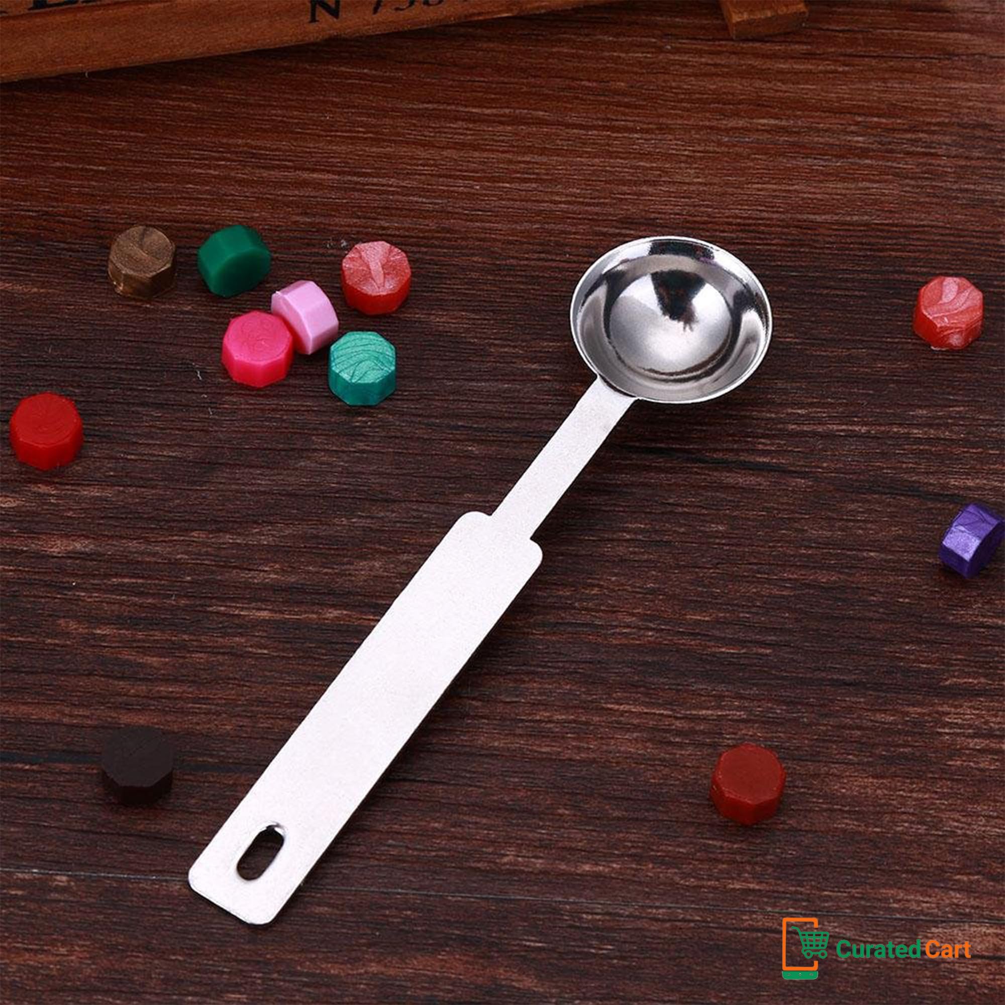 Premium Wax Spoon Set for Sealing & Melting Wax Beads - 2 Pack for Wax Seal Warmers, DIY Candles & Craft Projects - Ideal for Wedding Invitations, Gift Wrapping & Scrapbooking