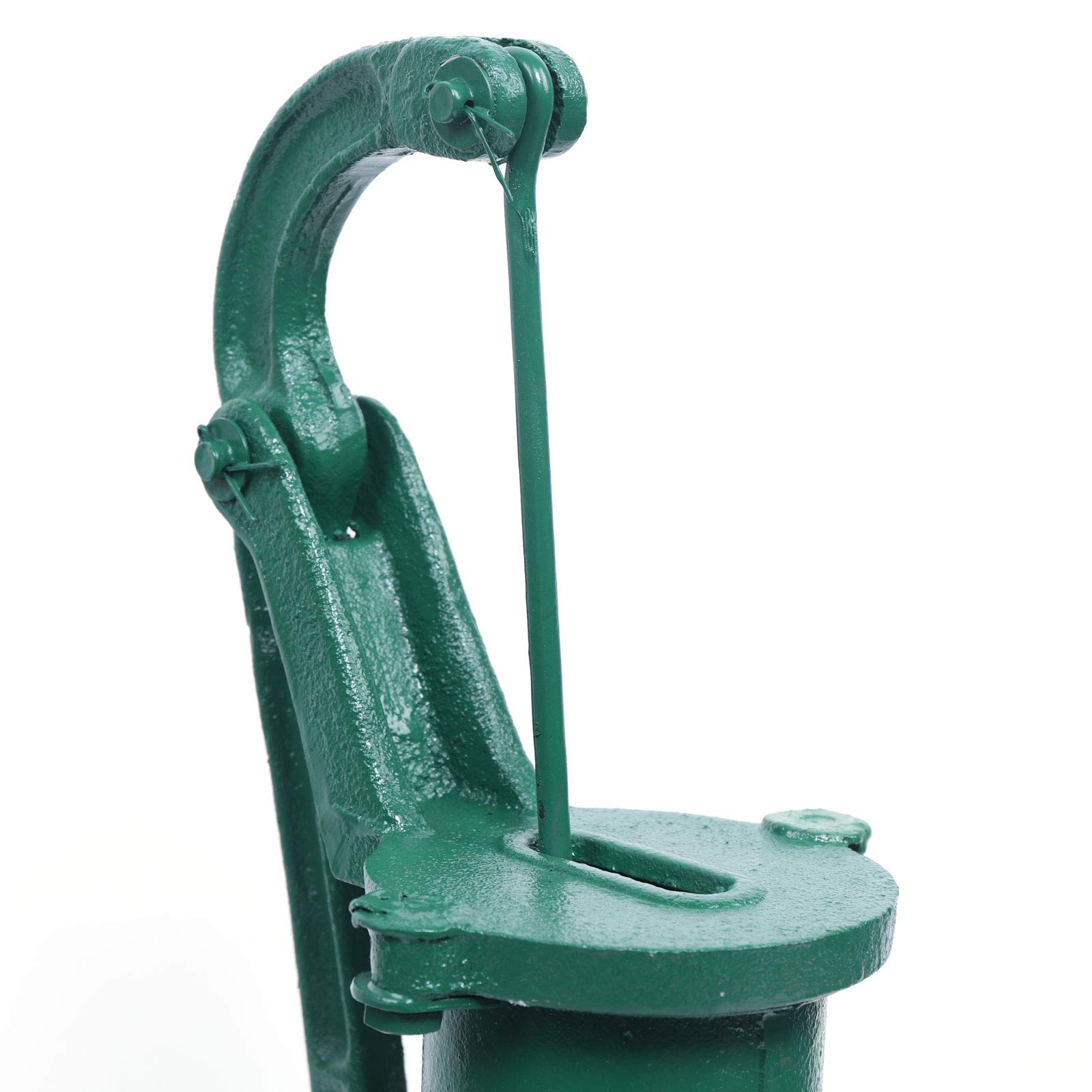 CNCEST Manual Water Pitcher Pump - Cast Iron Hand Pump for Outdoor Yard, Pond & Well - 26ft Max Pressure Head - Green - Perfect for Garden Irrigation, Livestock Watering & Emergency Water Supply
