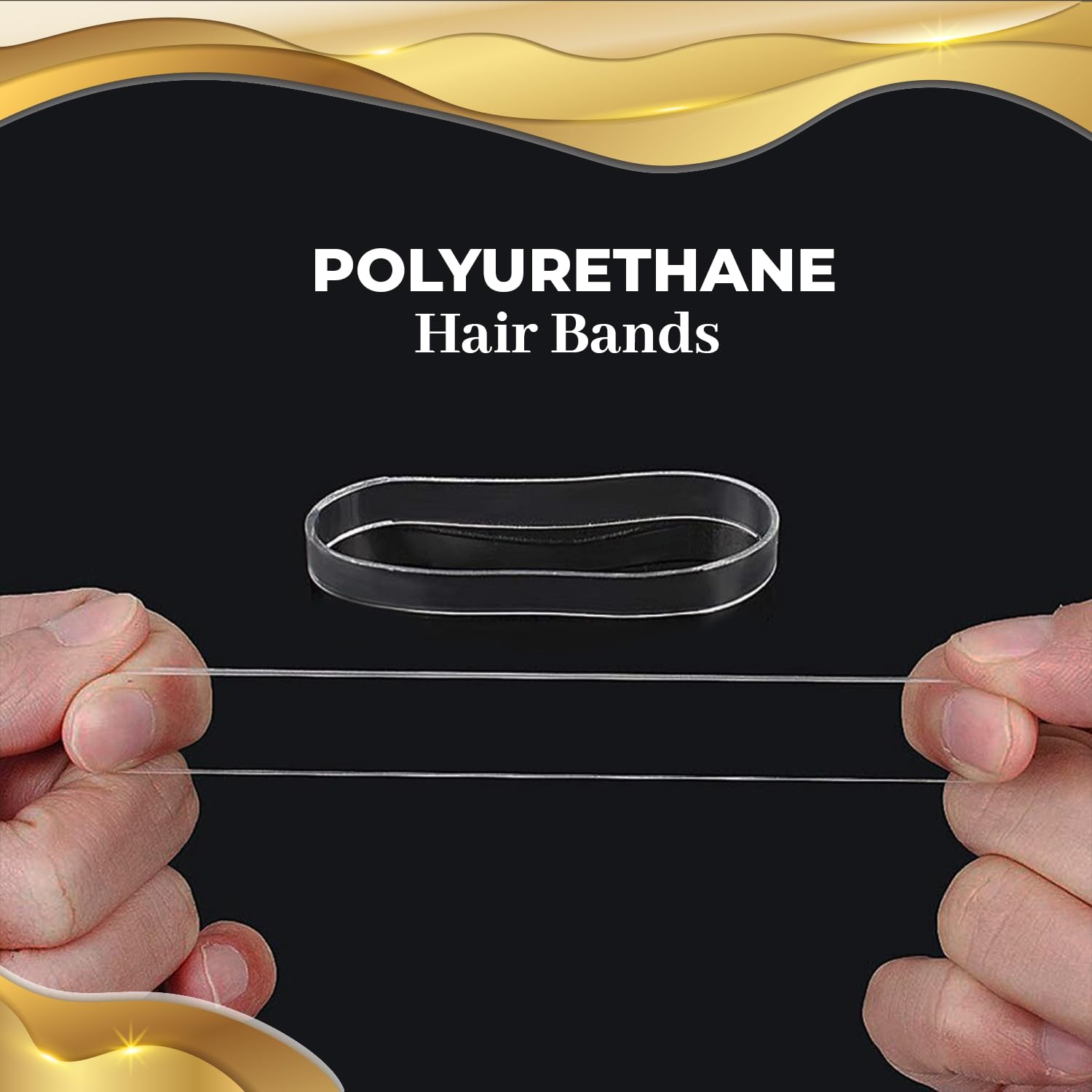250 Clear Elastic Hair Bands - Soft Polyurethane Hair Ties for Women & Girls, No-Slip Small Hair Rubber Bands for Ponytails, Braids & Everyday Styling
