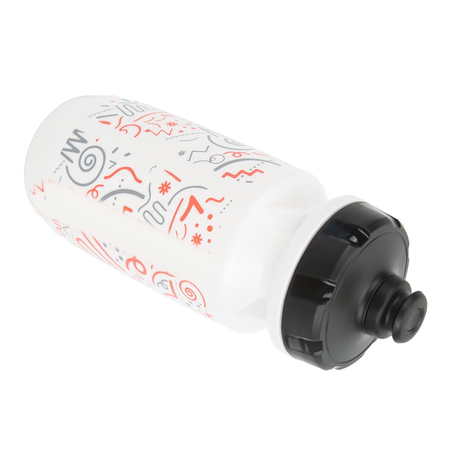 BORDSTRACT 550ml/18oz Sports Water Bottle - Leak Proof, BPA Free Squeeze Bottle for Cycling, Gym, Hiking & Travel - Athletic Design (White) | Perfect for Workouts, Outdoor Adventures & Daily Hydration
