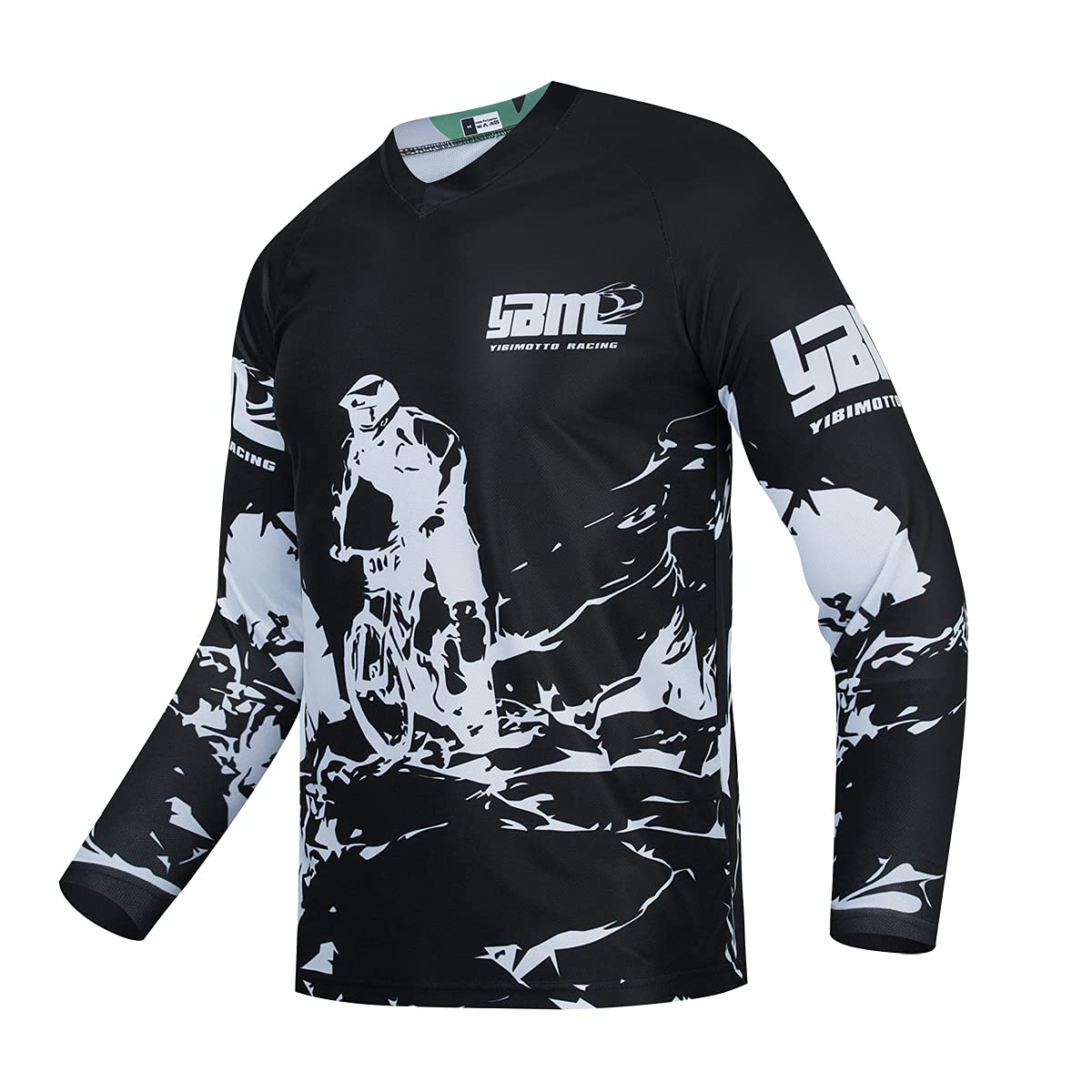 **Men's Long Sleeve Mountain Bike Jersey - Breathable Cycling Shirt for Downhill Racing & Off-Road Biking - Perfect for Trail Riding and Outdoor Adventures**