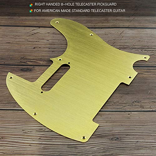 Left Handed Tele Guitar Pickguard - Aluminum Alloy Silver Electric Guitar Accessory for Fender Telecaster | Perfect for DIY Guitar Repair & Customization