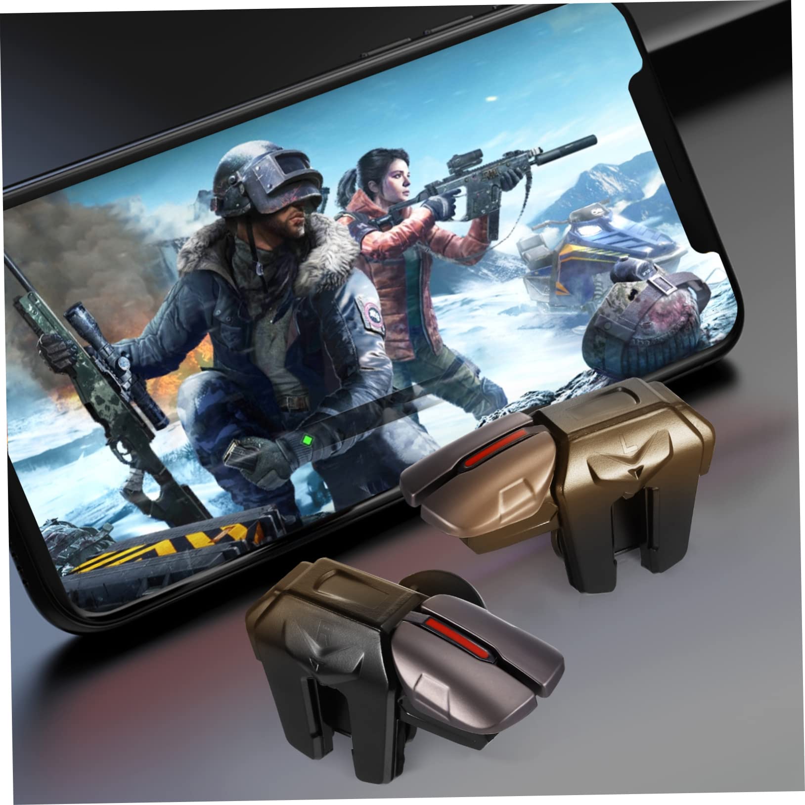 DOITOOL 2 Pairs Mobile Gaming Triggers - Auxiliary Buttons for PUBG, Fortnite & Call of Duty - Finger Sleeves for Enhanced Game Control - Perfect for FPS Battle Royale & Competitive Mobile Gaming