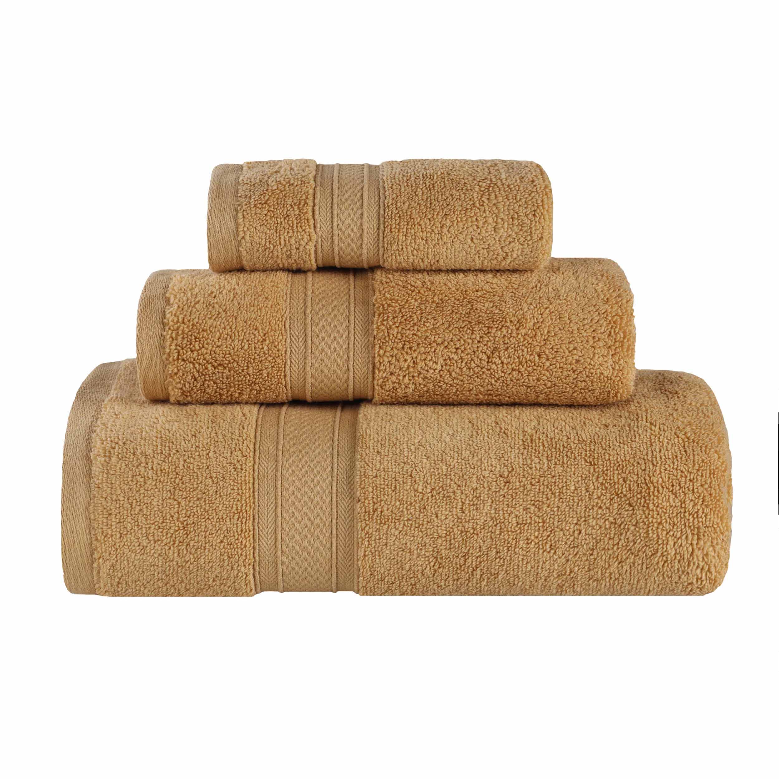 Premium 3-Piece Zero Twist Cotton Towel Set - Ultra Soft, Highly Absorbent & Elegant for Bathroom, Spa & Luxury Home Use