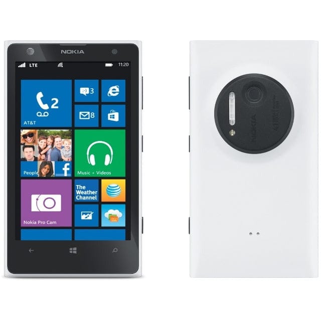 Unlocked Nokia Lumia 1020 GSM Smartphone - 41MP Camera, Windows OS, 32GB Storage (White) - Perfect for Photography Enthusiasts & Social Media Content Creators
