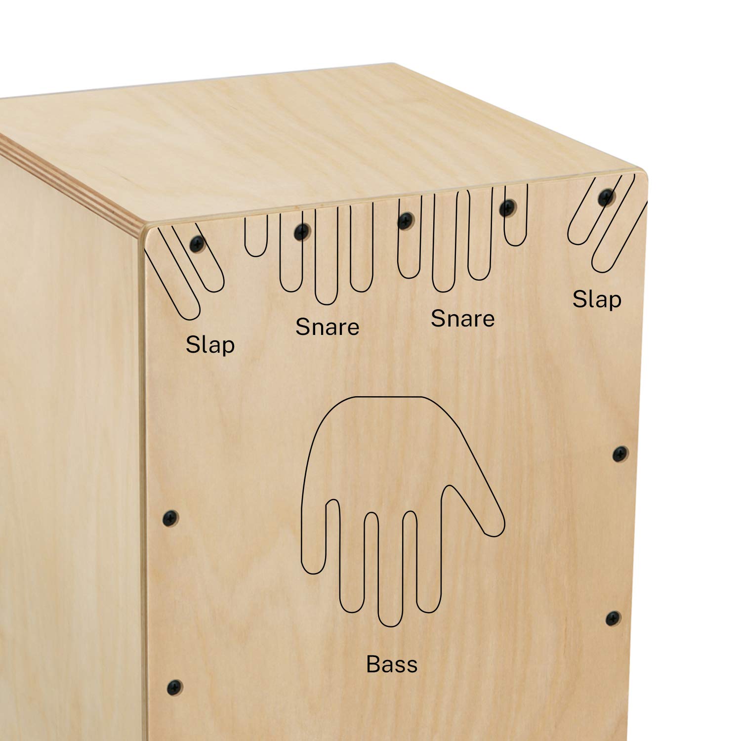 Donner Cajon Box Drum - Full Size Birchwood Percussion Instrument with Strings, Adjustable Backpack Straps & Carry Bag - Perfect for Live Performances, Jam Sessions & Music Practice (Model DCD-1)