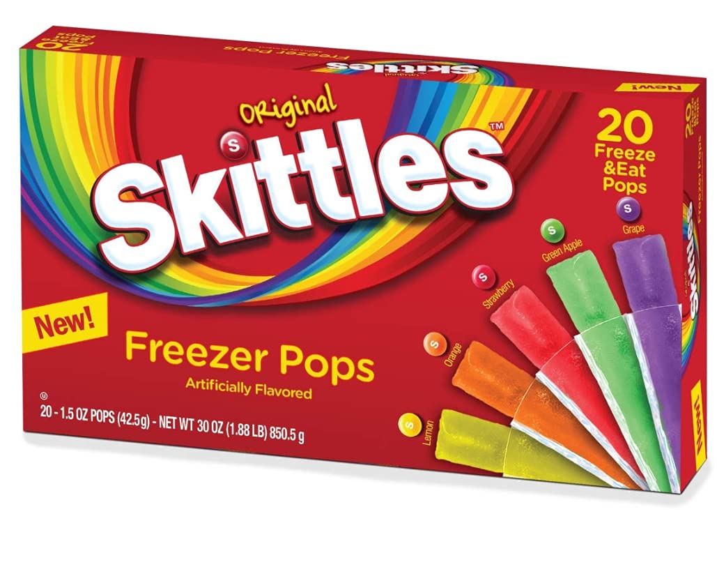 Just Grown Freezer Popsicle Variety Pack - 40 Count (2 Packs of 20) Assorted Fruit Flavors 1.5oz Ice Pops | Perfect for Summer Parties, Kids Snacks & Backyard BBQs