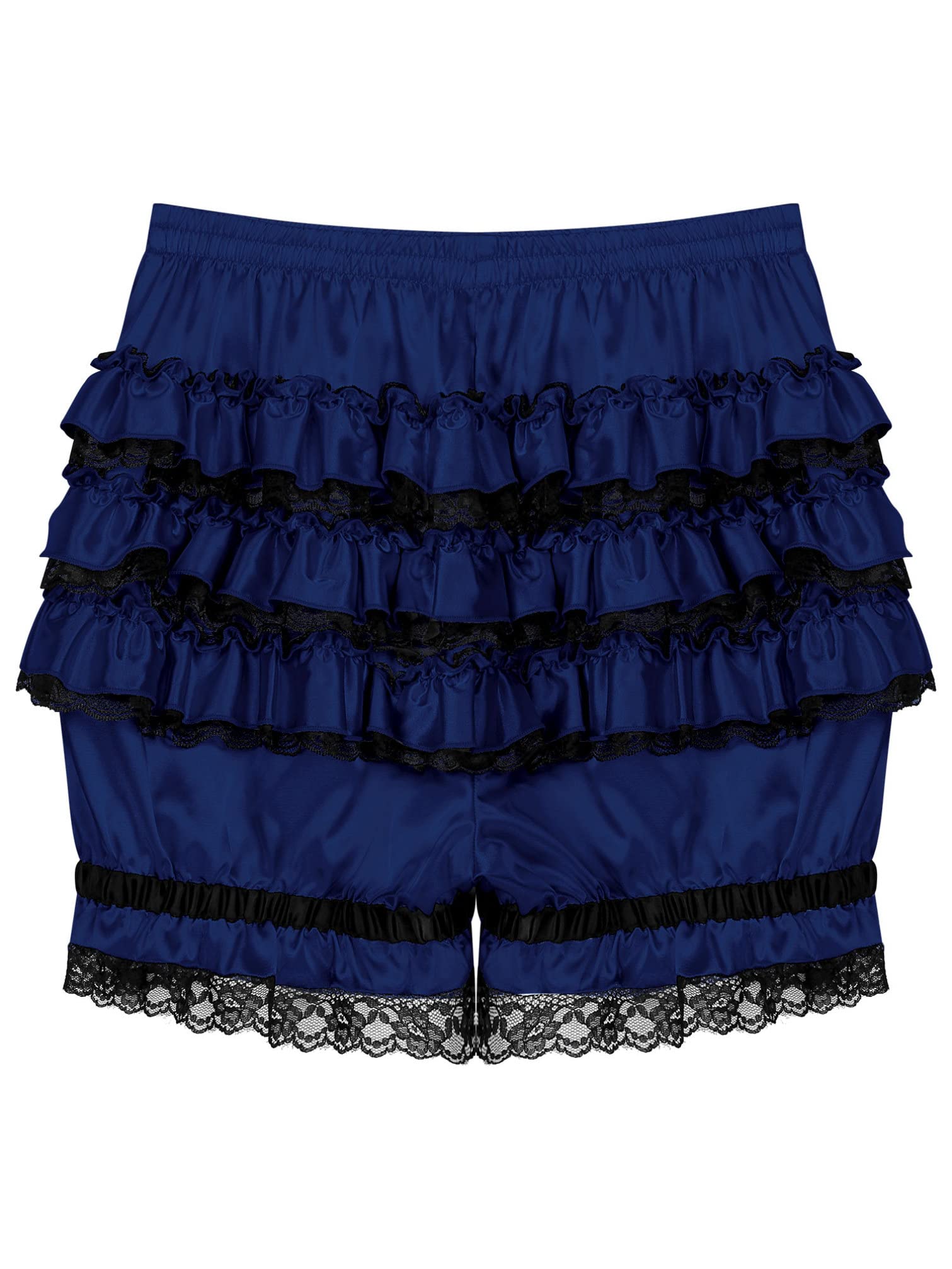 YiZYiF Men's Frilly Satin Ruffled Lace Panties - Elegant Crossdressing Underwear for Sissy & Gay Fashion | Perfect for Roleplay, Cosplay & Special Occasions
