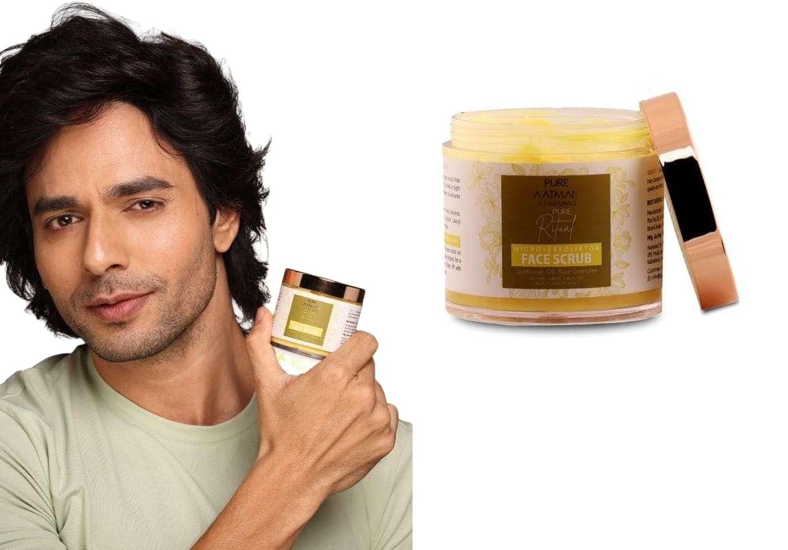 PURE AATMAN Gentle Micro Rice Exfoliating Face Scrub for Women & Men - 100g | Deep Cleansing & Brightening for All Skin Types | Perfect for Daily Skincare Routine & Spa Days