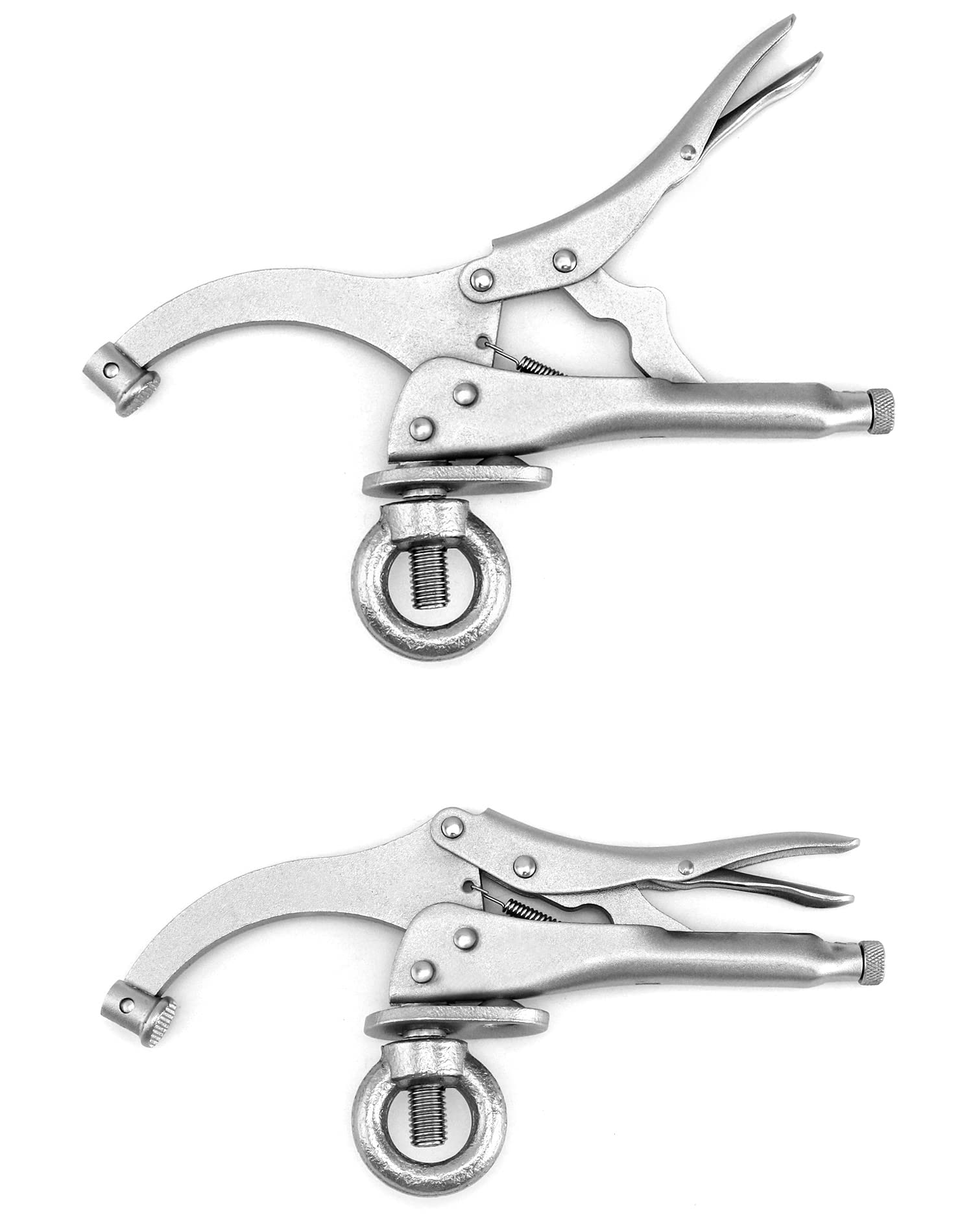 QWORK 9-Inch Drill Press Locking Clamp - 2 Pack Heavy Duty Fixing Clamp with Strong Grip for Woodworking, Metalworking & DIY Projects