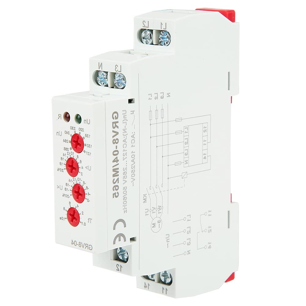 Jovenn Voltage Monitoring Relay - High Accuracy Protective Relay for Equipment Protection, Prevents Reverse Running | Durable & Portable for Industrial, HVAC, and Home Appliance Safety