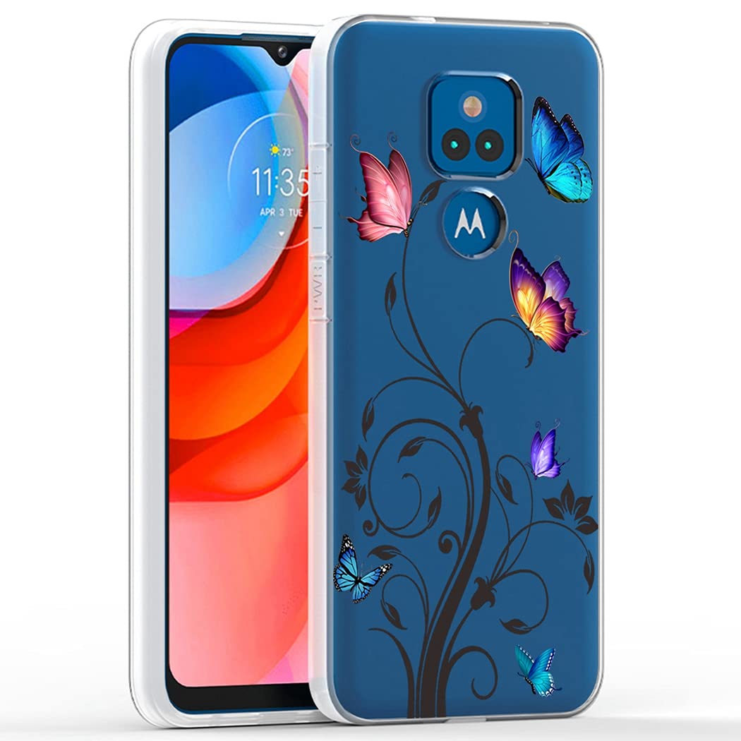 Clear Shockproof TPU Phone Case for Motorola Moto G Play 2021 - Cute Butterfly Design Protective Cover for Women & Girls | Perfect for Daily Use, Work & Travel