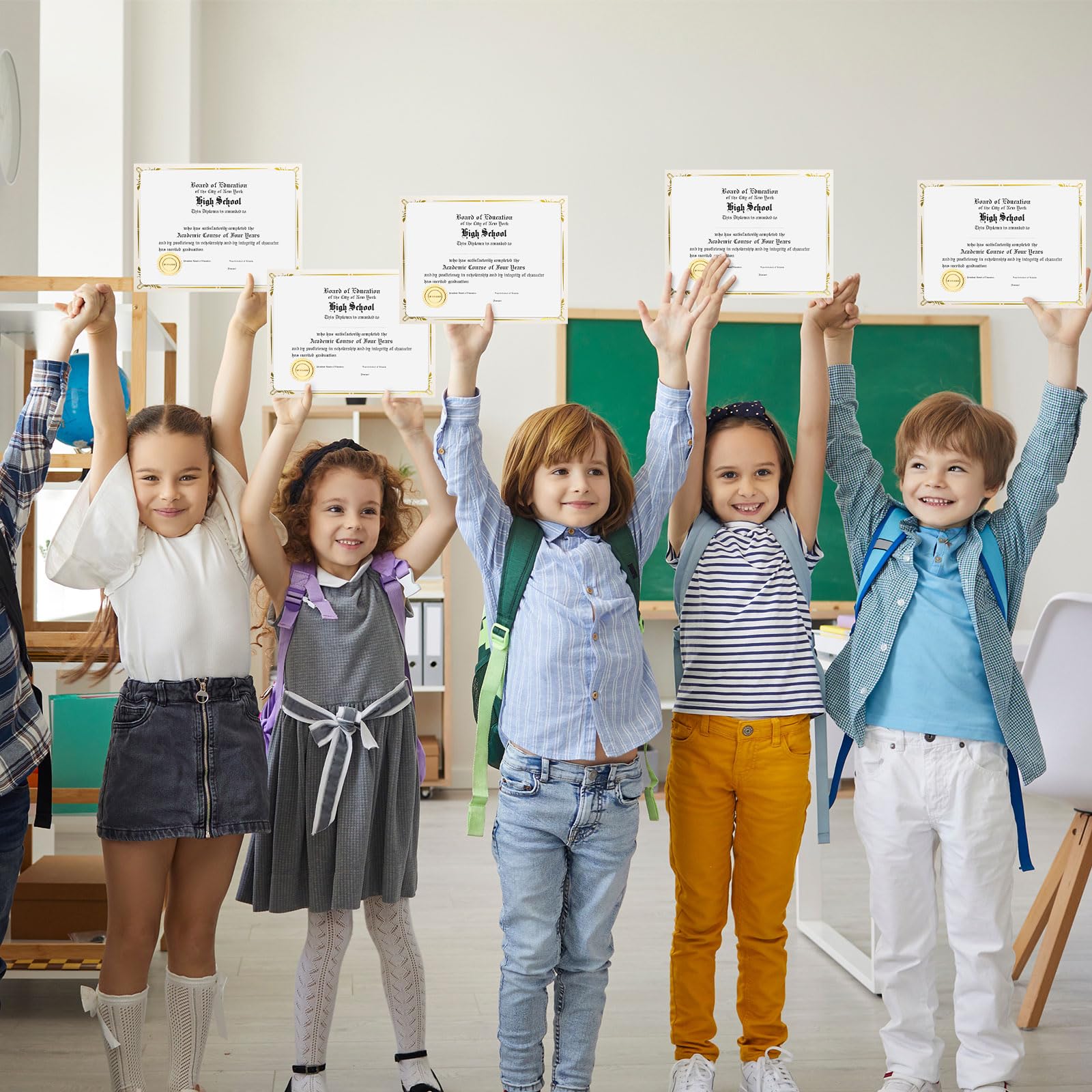 Premium 100-Pack Beige Certificate Holders with Foil Border - 8.5 x 11 Inch Letter Size Document Protectors for Diplomas, Awards, Graduation, Marriage & School Supplies - Perfect for Professional Presentations & Archival Storage