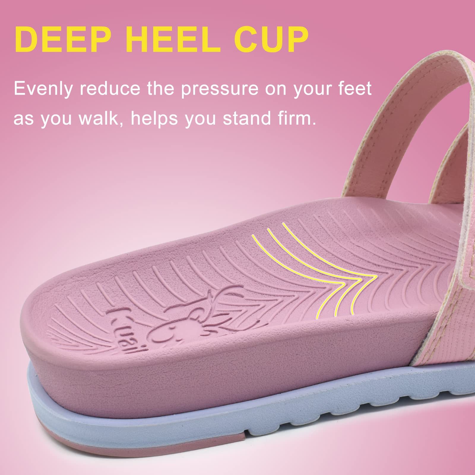 **KuaiLu Women's Orthotic Slides - Comfortable Plantar Fasciitis Sandals with Arch Support, Soft Cushion & Adjustable Straps - Lightweight Slip-On Sandals for Walking, Travel & Home Use**