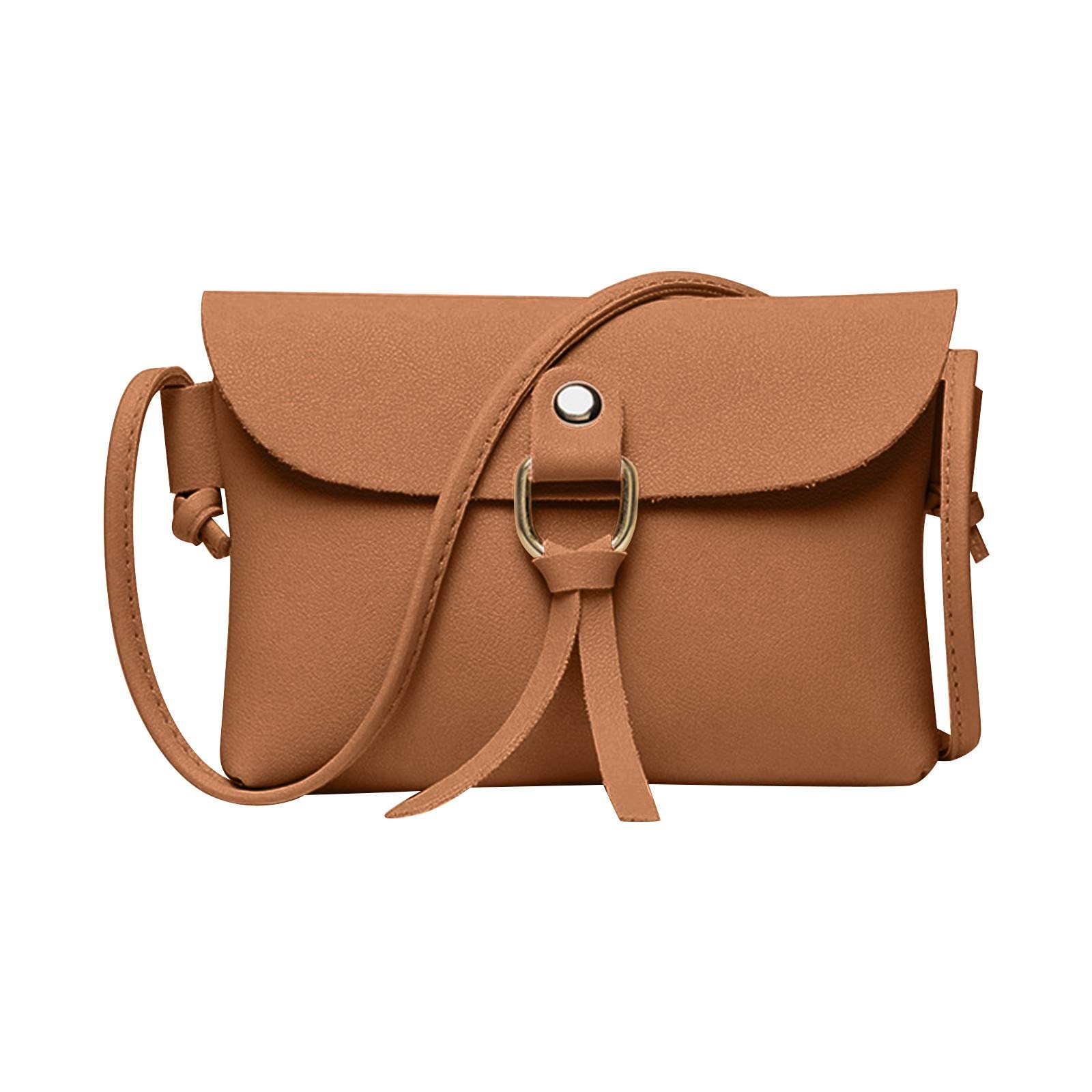 DAZqqc Women's Small Crossbody Bag - Soft PU Leather Phone Purse with Adjustable Strap, Compact Wallet for Daily Use (Brown) | Perfect for Shopping, Travel & Everyday Essentials