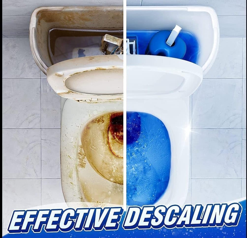 Ferozon Automatic Toilet Bowl Cleaner Tablets - 10PCs | Long-Lasting Freshness, Powerful Stain Removal | Bathroom & Toilet Tank Cleaner for Sparkling Clean | Ideal for Home, Hotel & Office Use