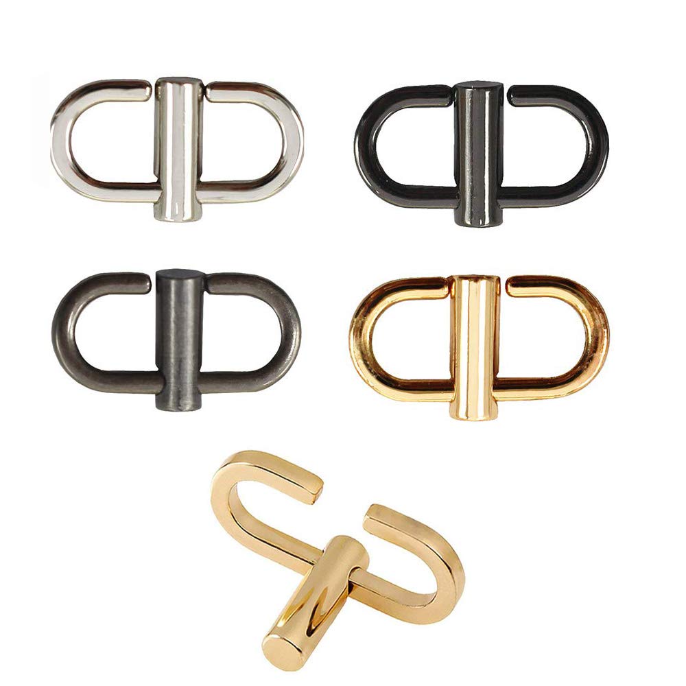 EvaGO 5-Pack Adjustable Metal Buckles for Handbag Straps - Shorten Purse Chain Length | Perfect for Clutch, Crossbody & Shoulder Bags