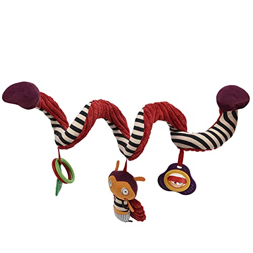 Spiral Activity Hanging Toys with Sound - Soft Baby Toy for Crib, Stroller & Baby Carrier - Perfect for Newborns & Infants Development (Playtime, Sensory Stimulation, Visual Tracking)