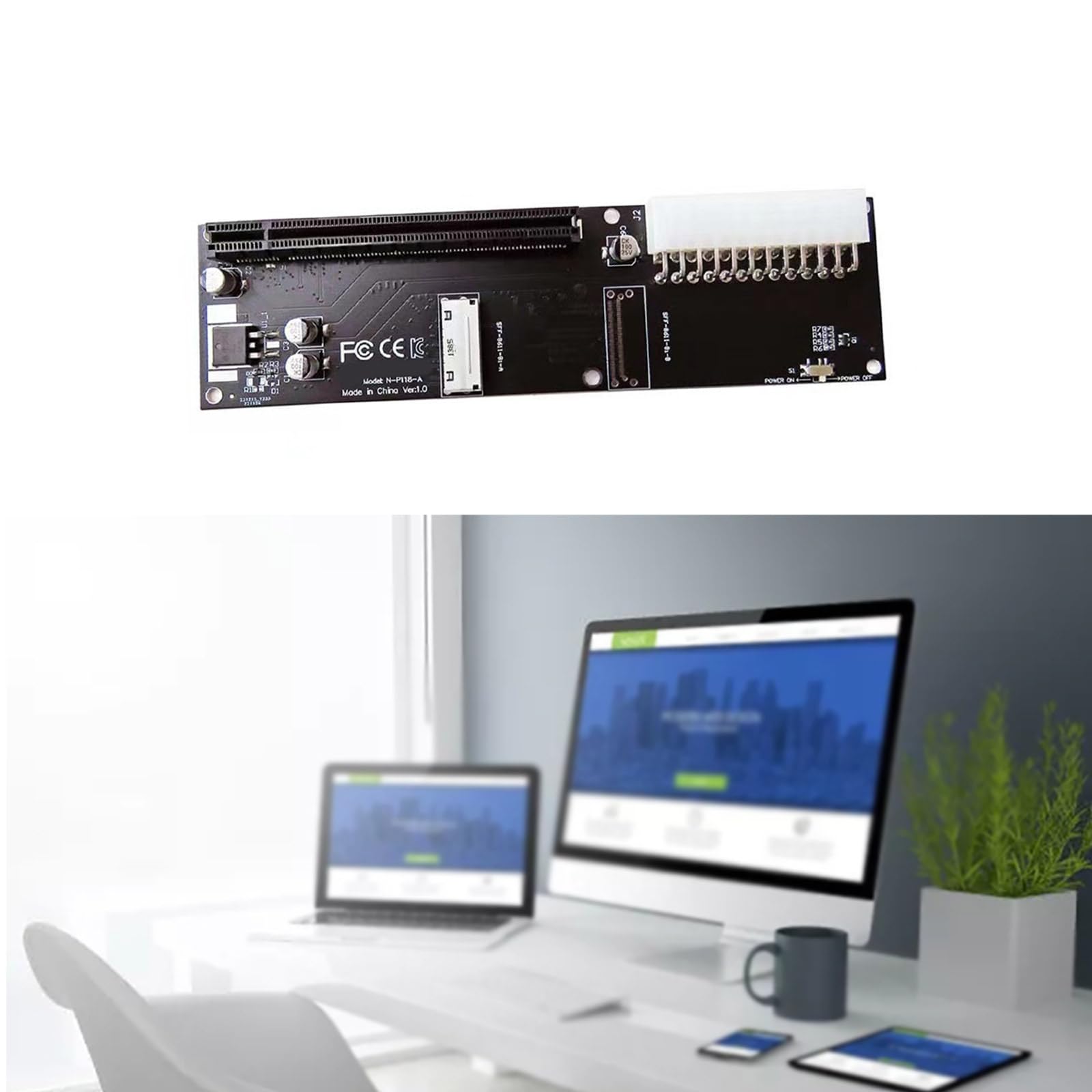 Paopaoldm SFF 8611 PCIe External Graphics Card Adapter - eGPU Converter for Desktop & Laptop - Compatible with NVIDIA/AMD GPUs - Perfect for Gaming, Video Editing & VR Setup