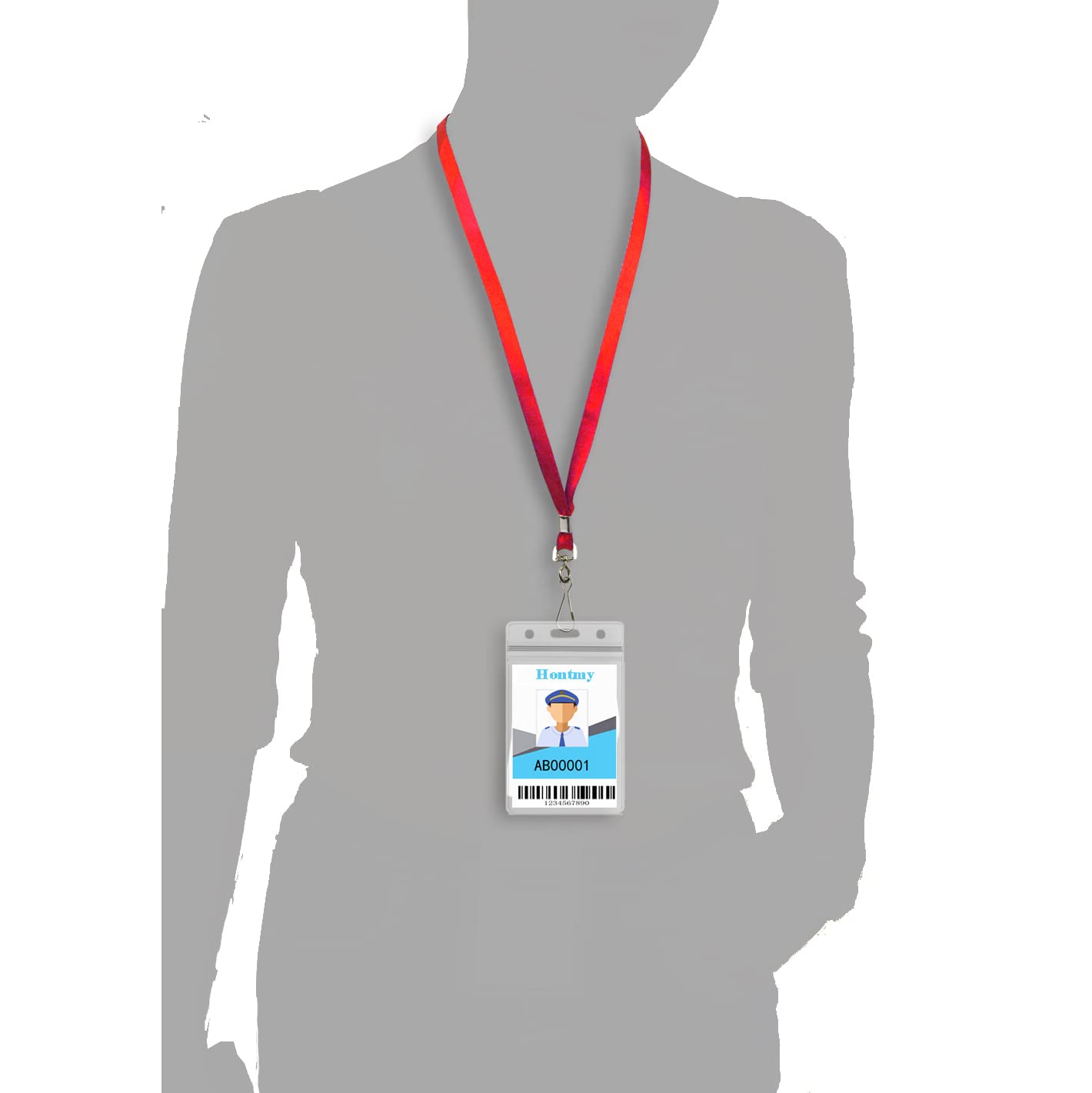 50-Pack Flat Lanyards with Swivel Hooks for ID Badges & Cruise Cards - Office & Travel Use