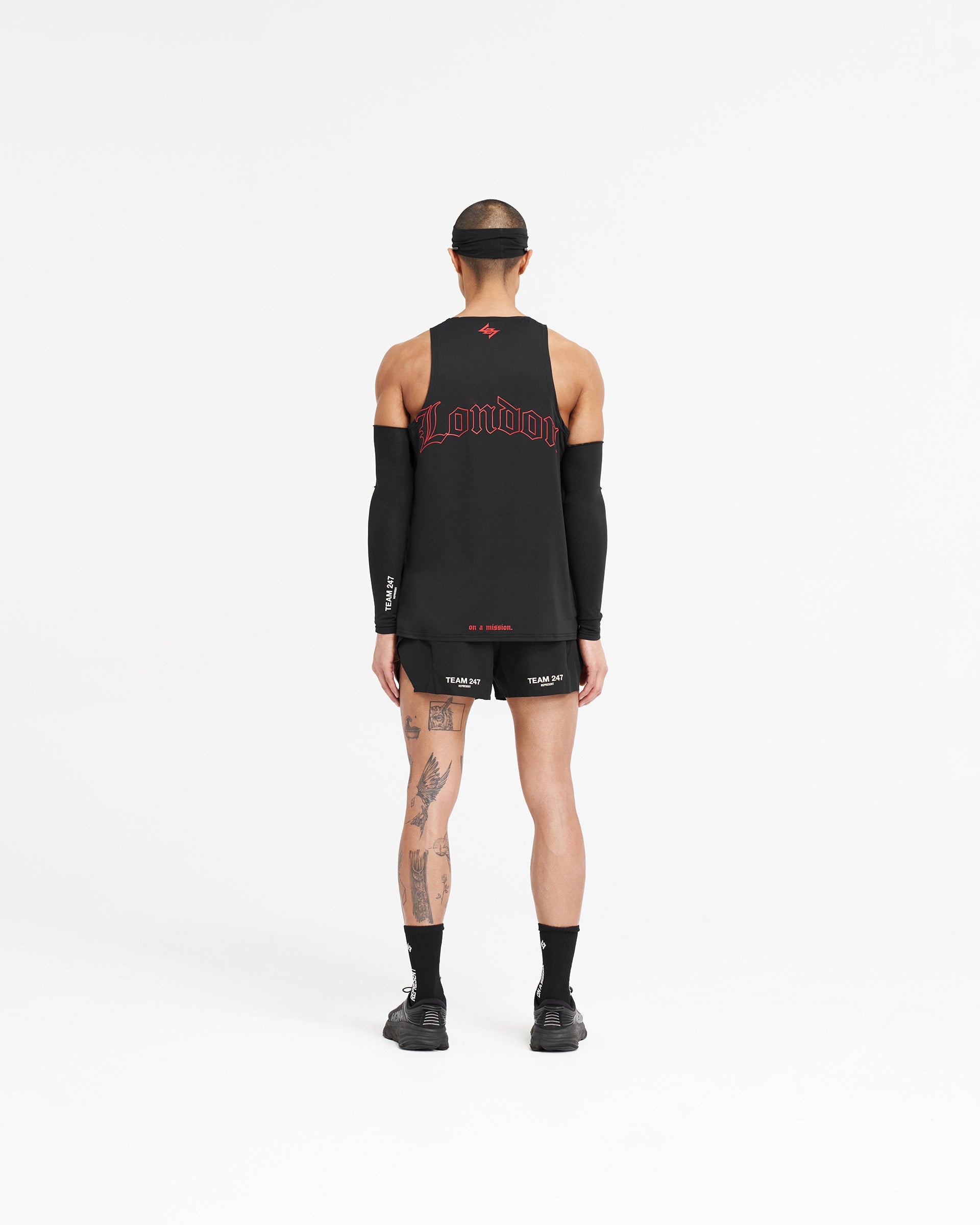 247 London Singlet for Men - Comfortable Black Sleeveless Undershirt - Perfect for Gym, Workout, and Everyday Wear